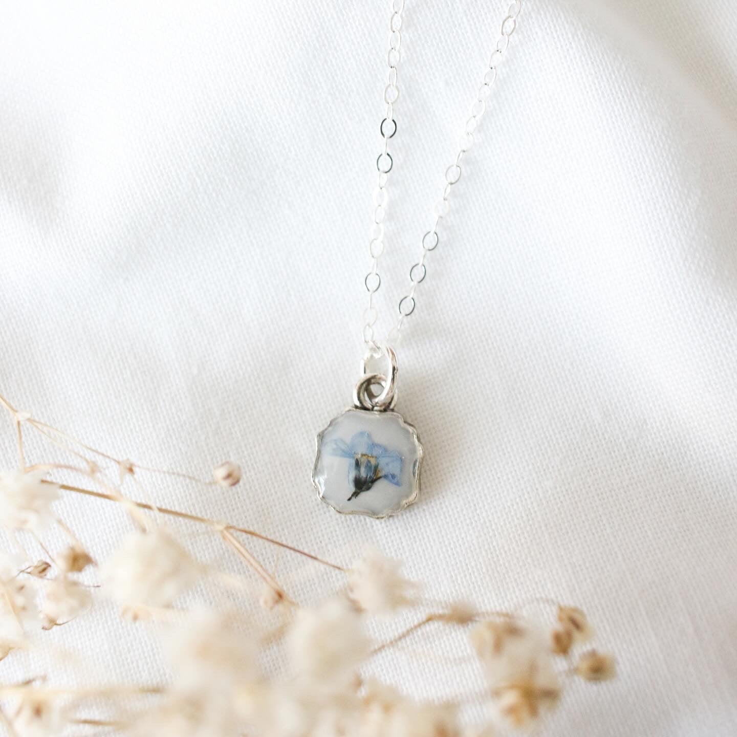Diana Square Necklace in Silver