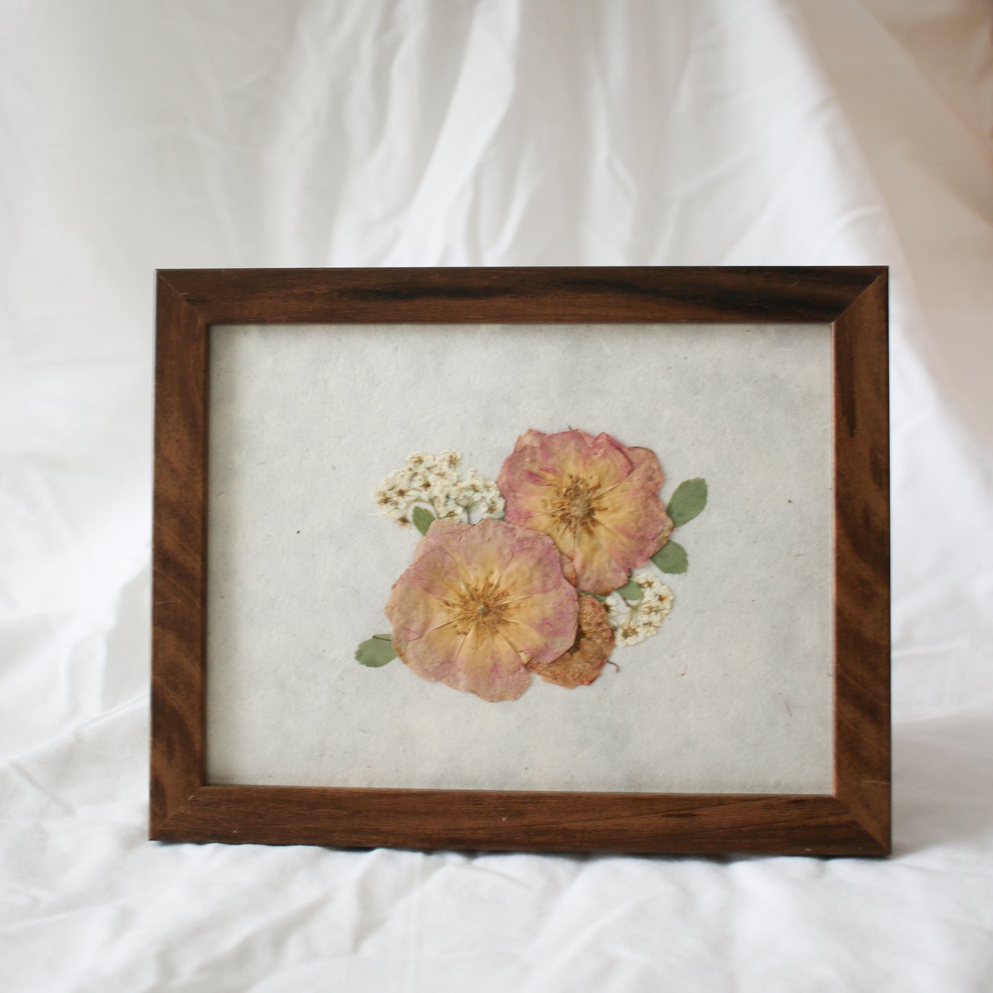 "A Rose Garden" Pressed Flowers Framed Art