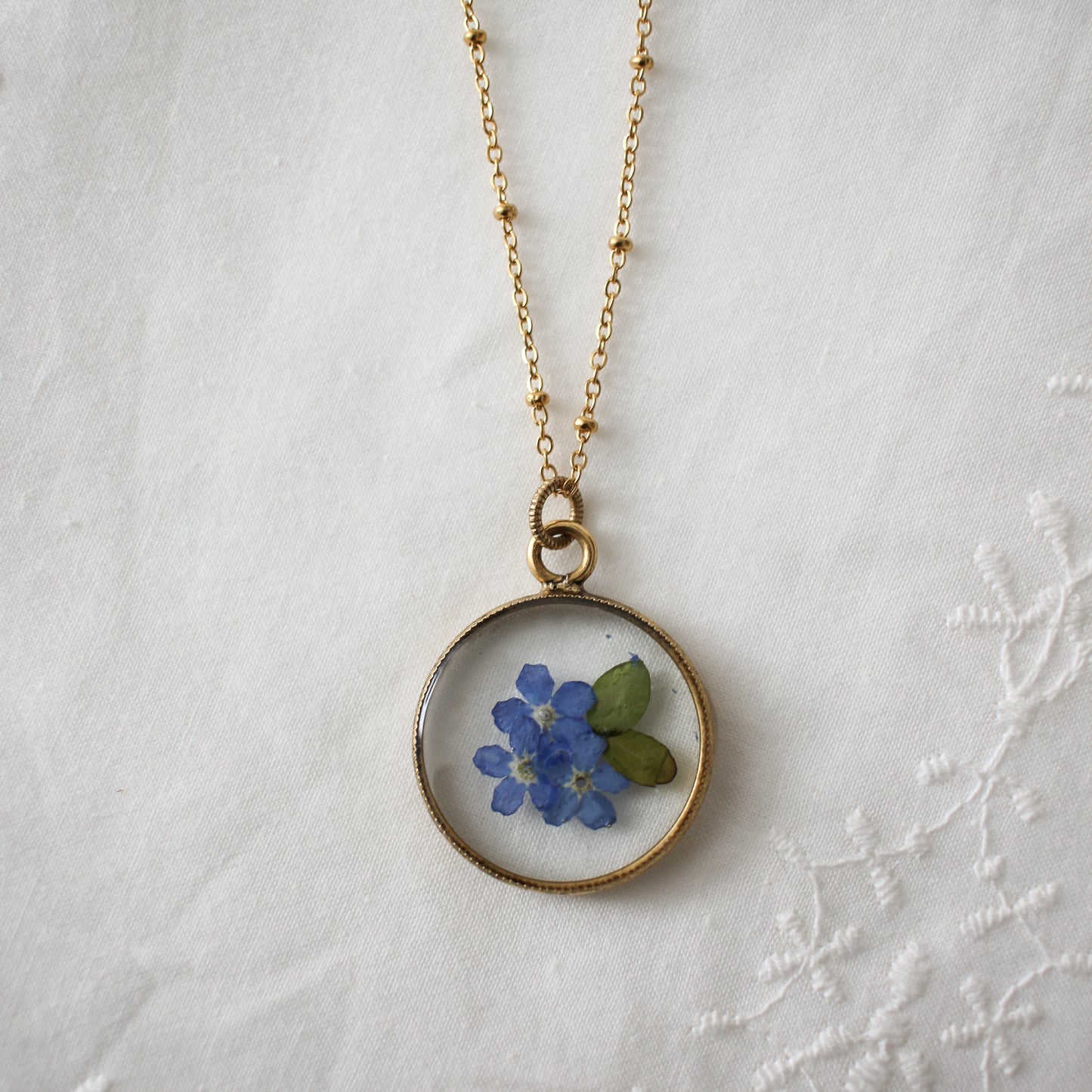 The Lilias Necklace in Cornflower