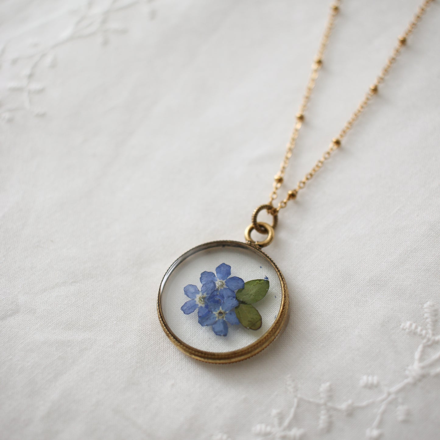 The Lilias Necklace in Cornflower