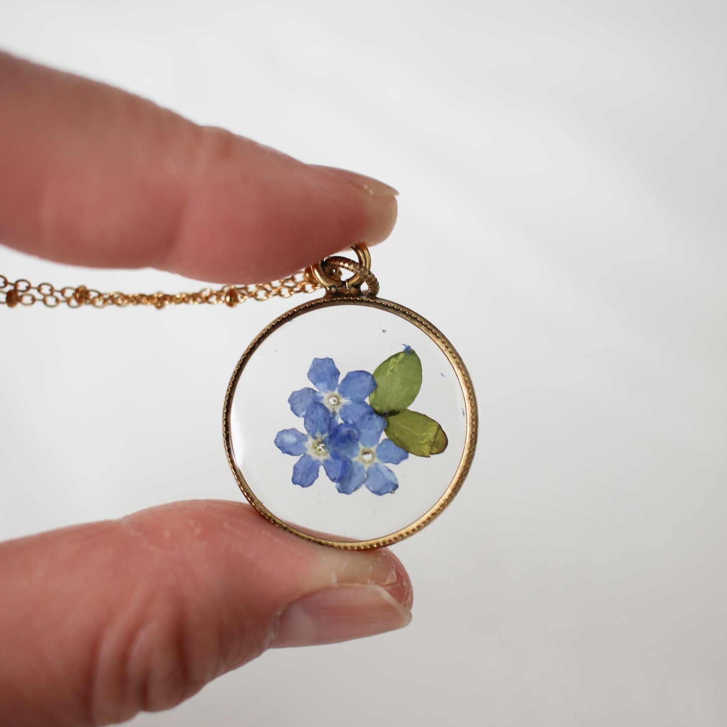The Lilias Necklace in Cornflower