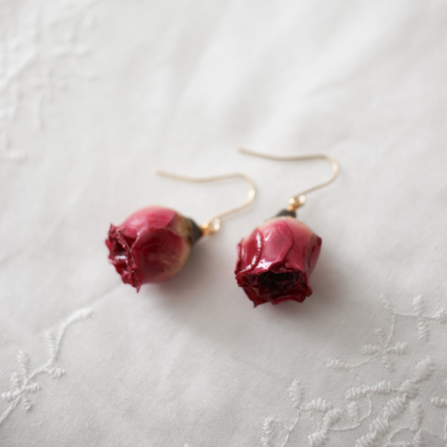 Garden Rose Earrings in Scarlett