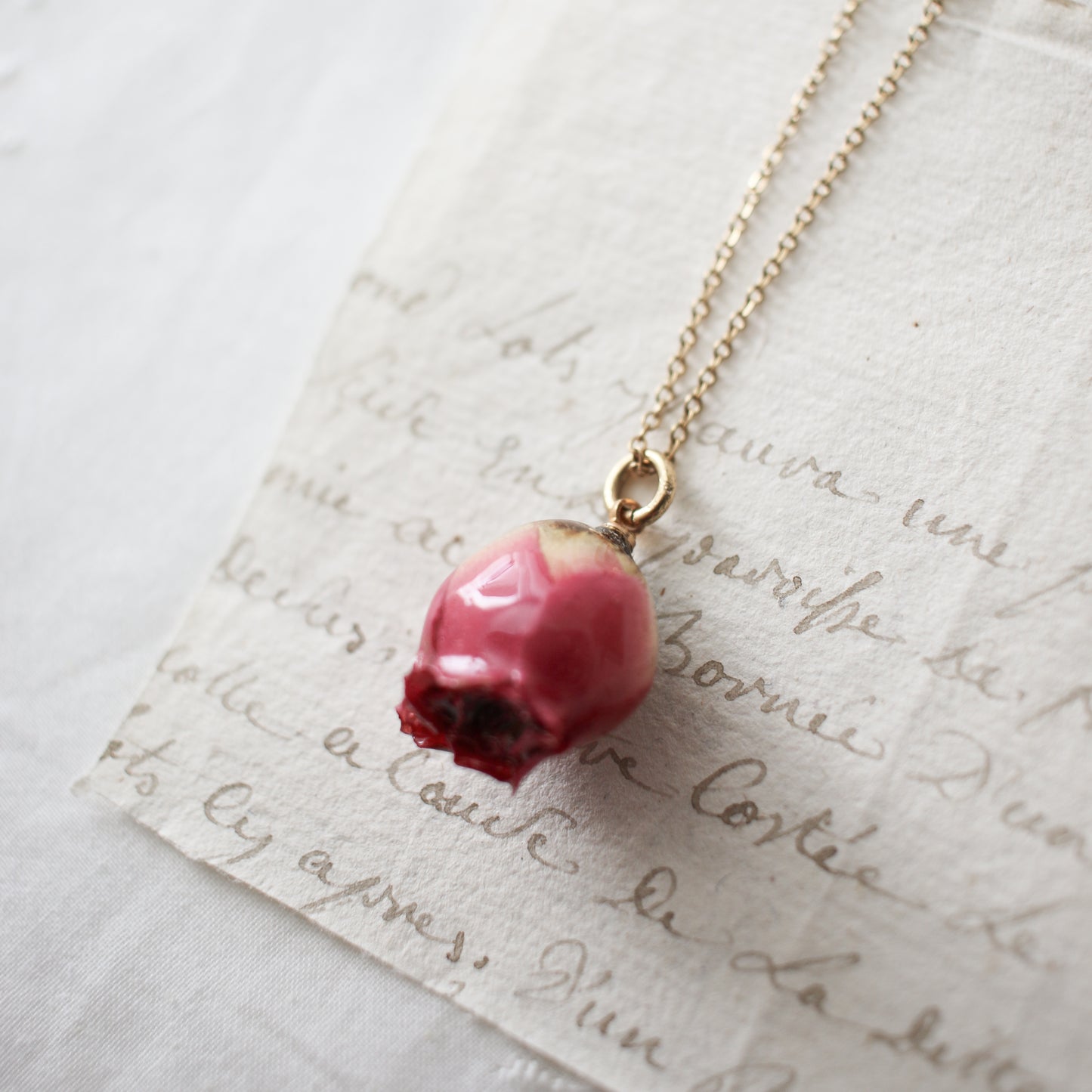 Garden Rose Necklace in Scarlett