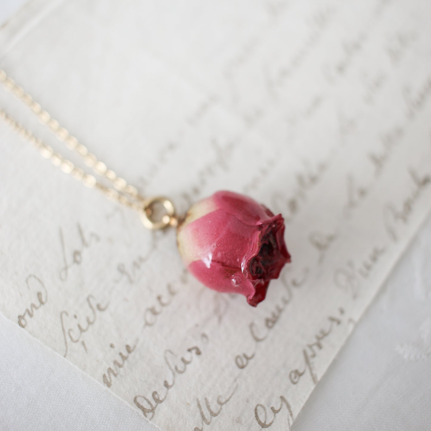 Garden Rose Necklace in Scarlett