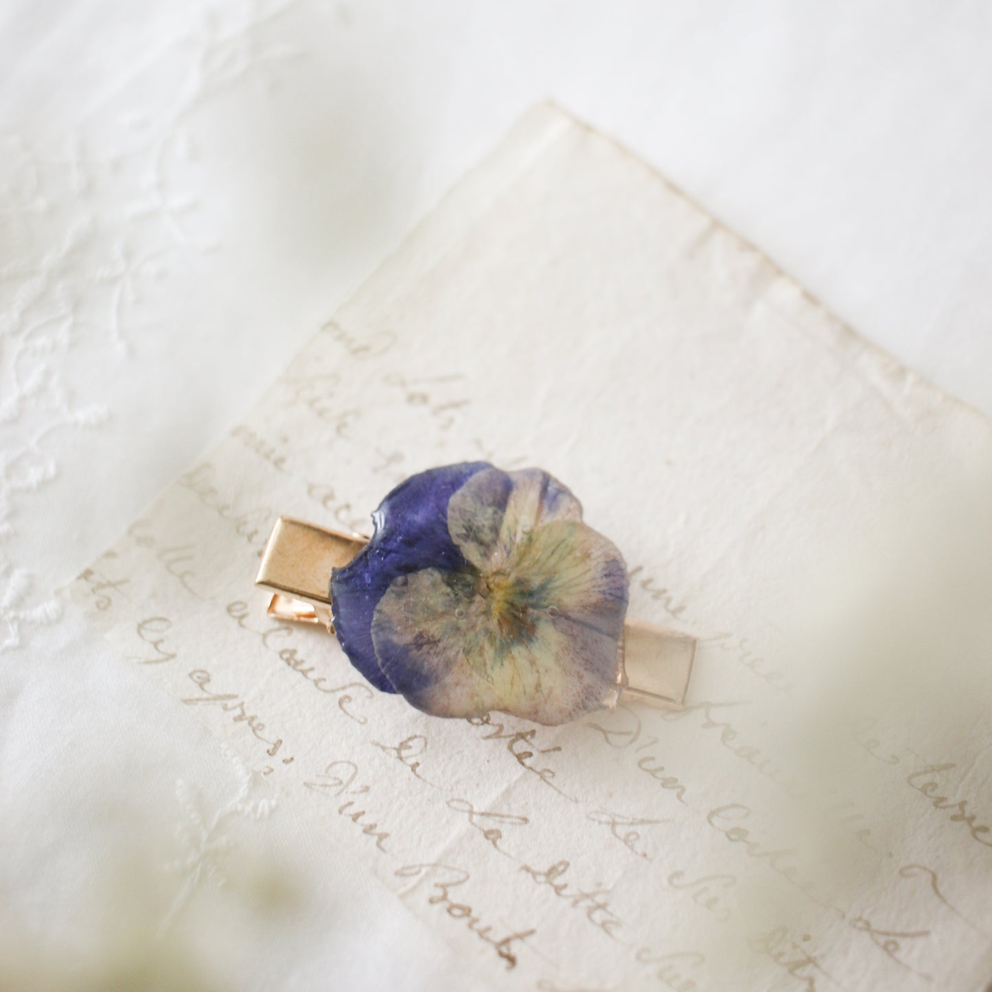 Petite Garden Hair Clip in Eggplant