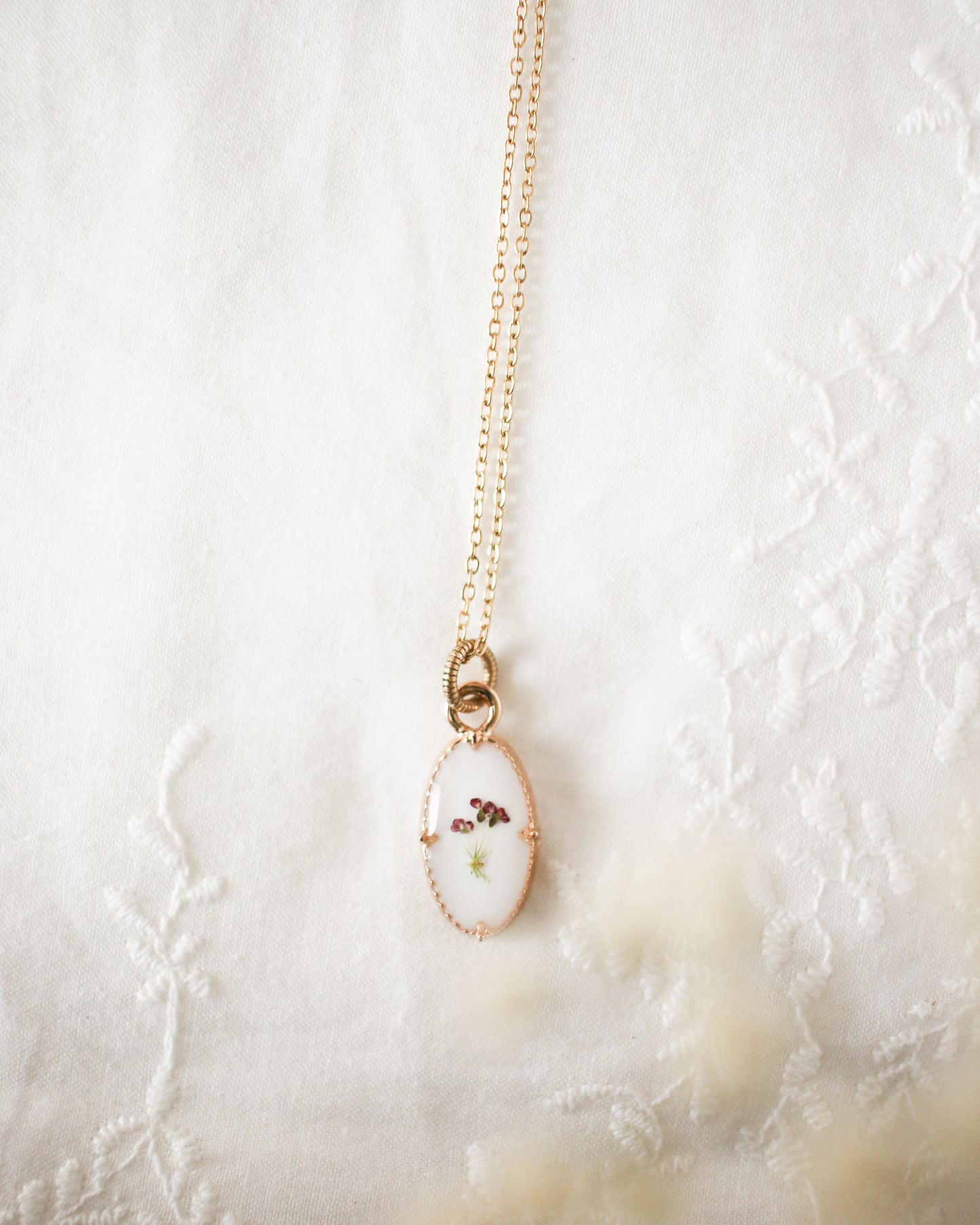 The Lydia Necklace (chocolate Queen Anne's lace)