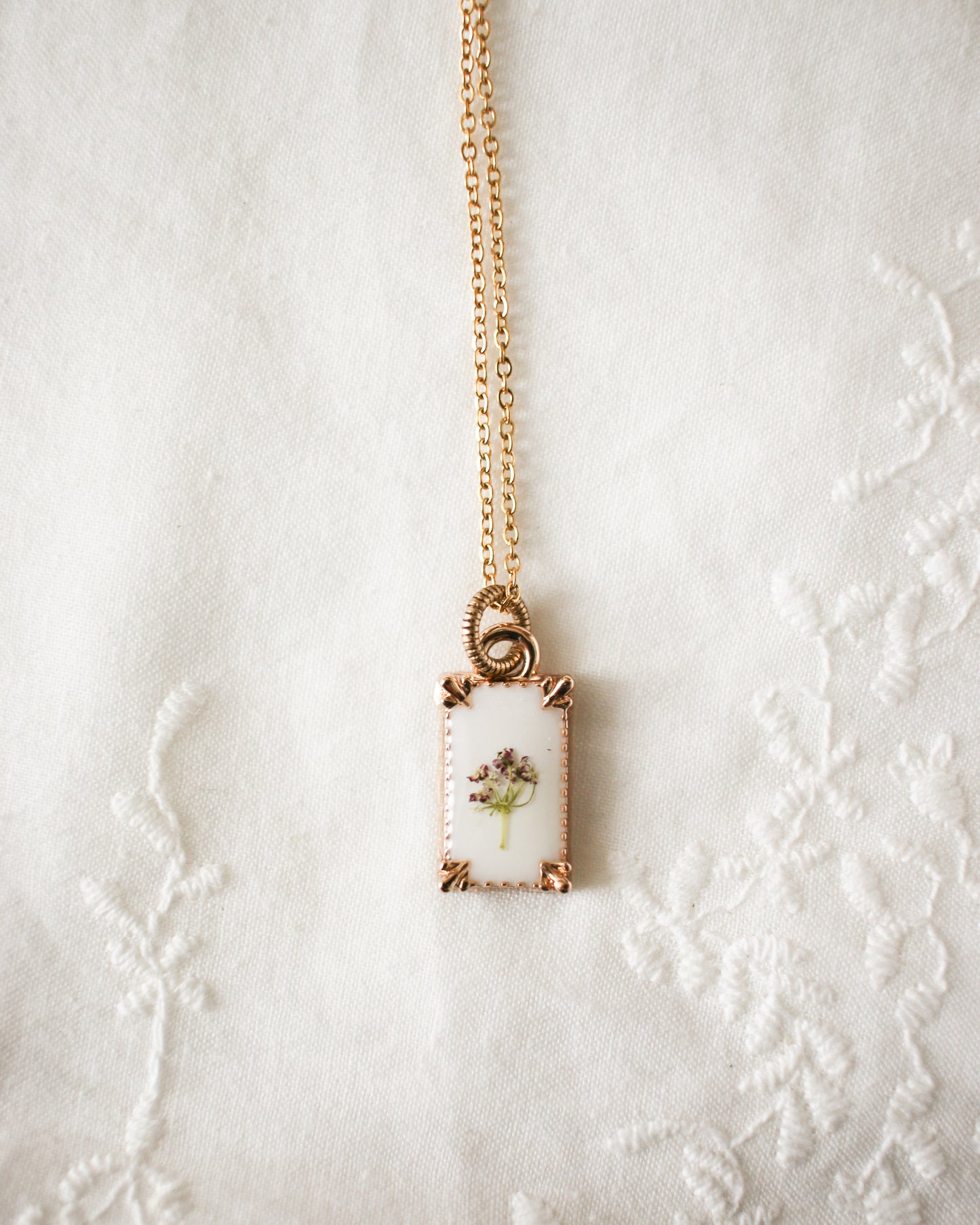 The Lydia Necklace (chocolate Queen Anne's lace)
