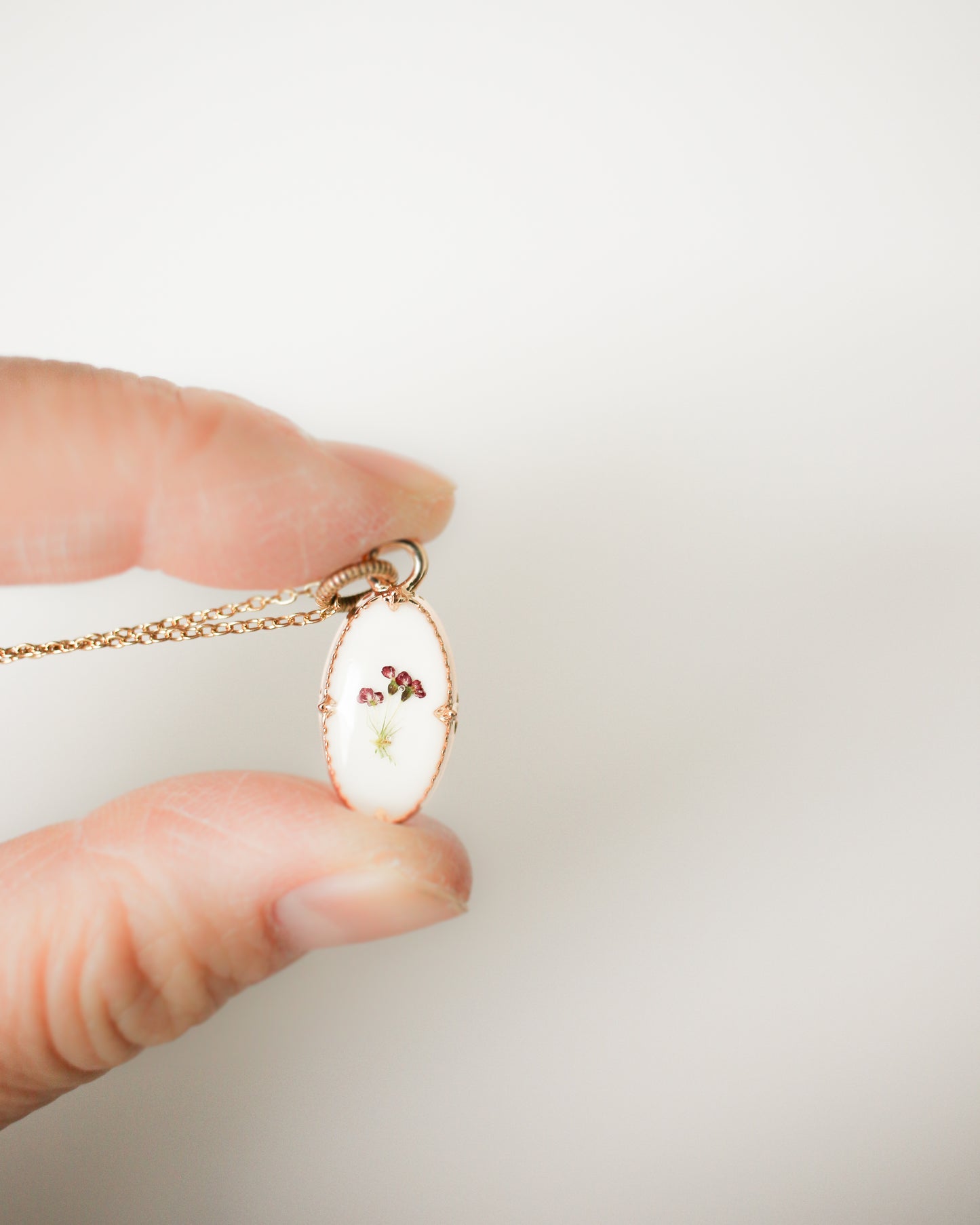 The Lydia Necklace (chocolate Queen Anne's lace)