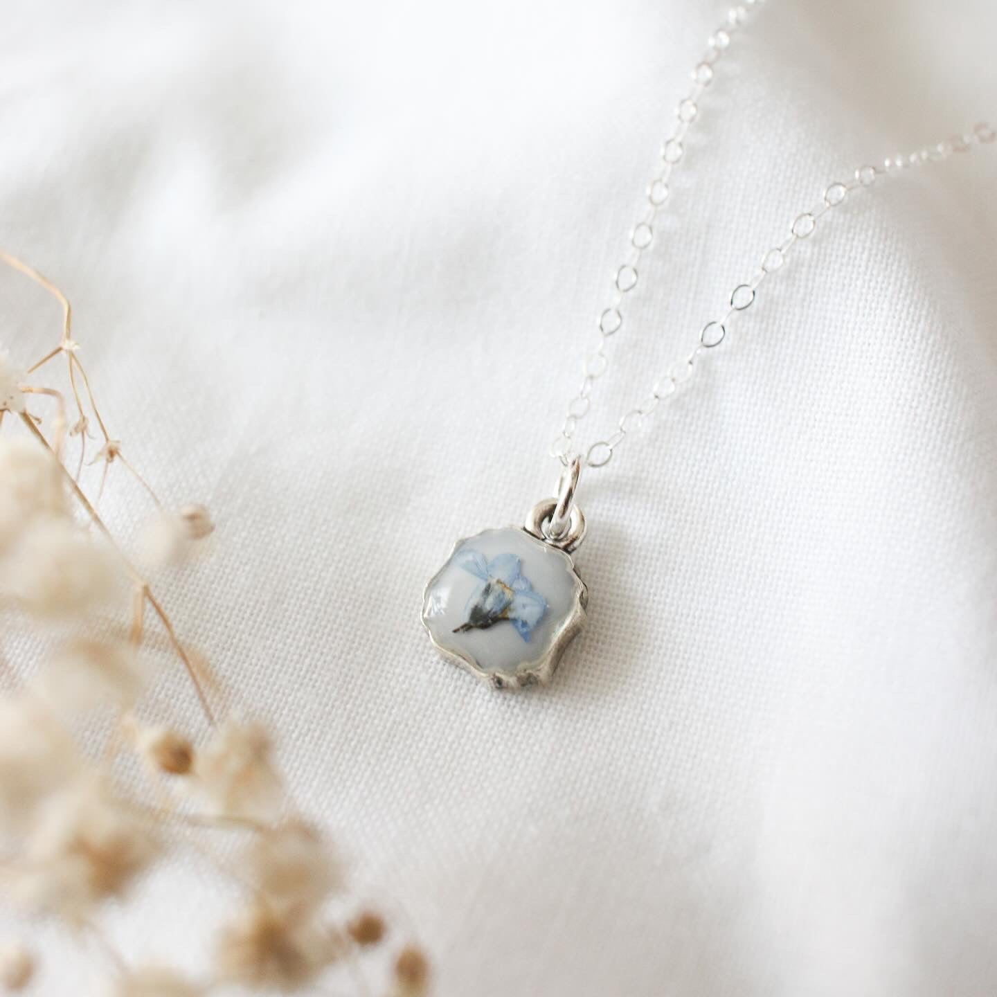Diana Square Necklace in Silver