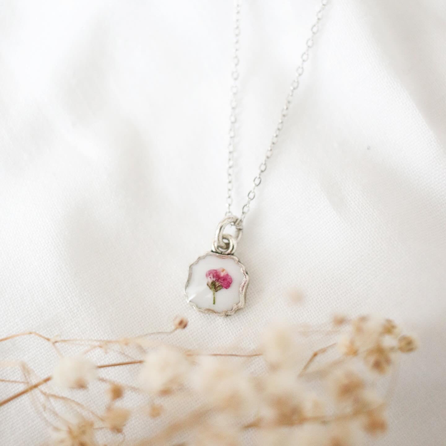 Diana Square Necklace in Silver