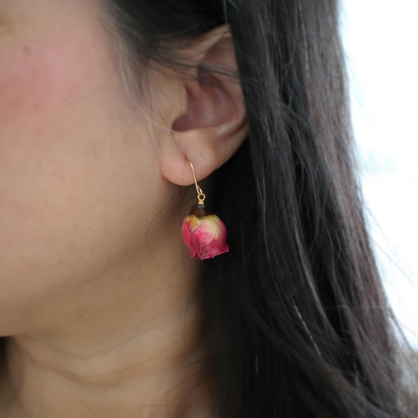 Garden Rose Earrings in Scarlett