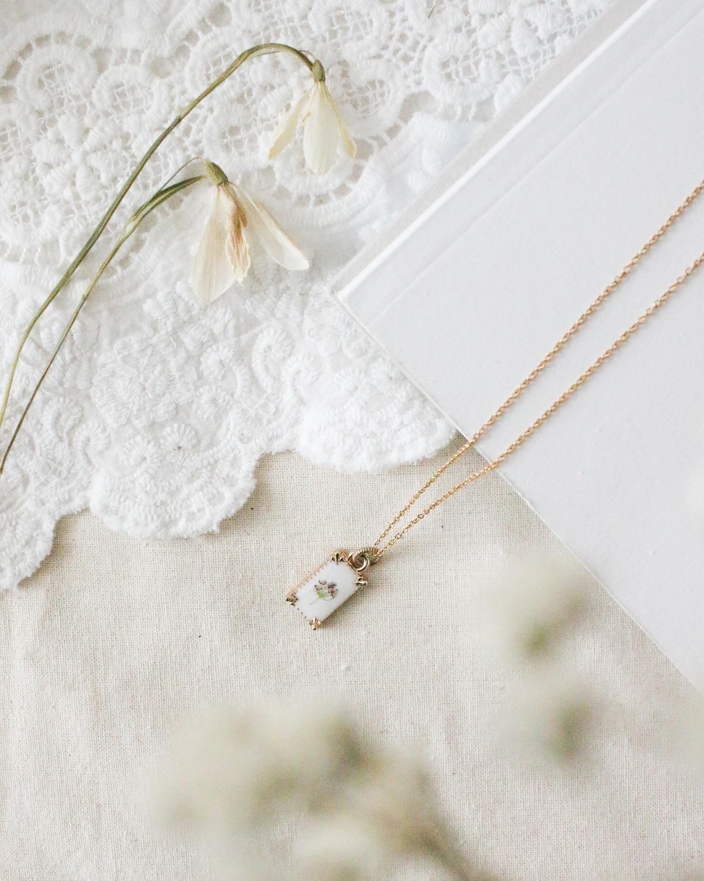 The Lydia Necklace (chocolate Queen Anne's lace)