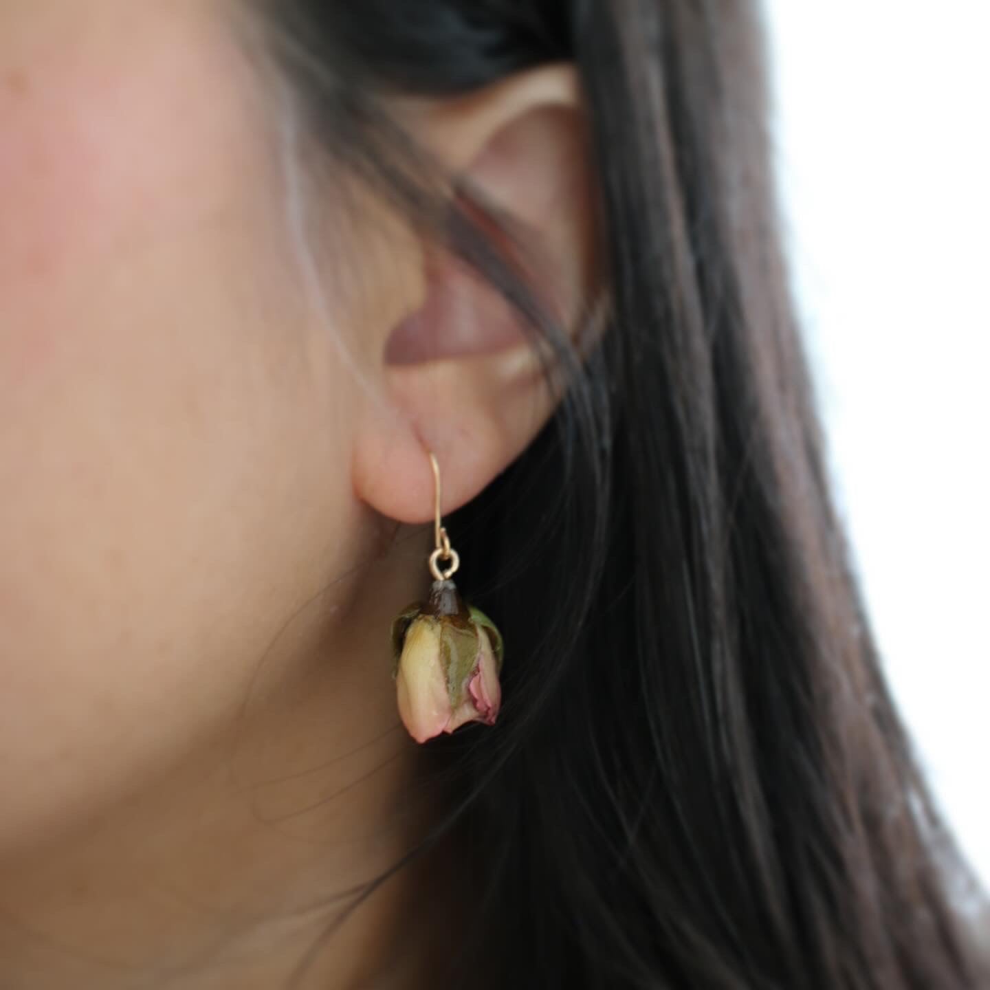 Garden Rose Earrings in Blush
