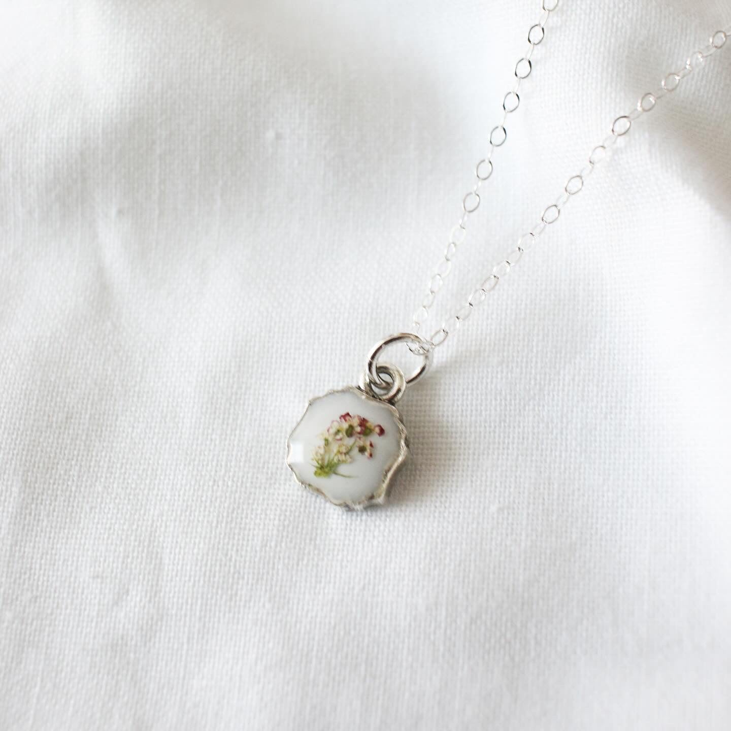 Diana Square Necklace in Silver