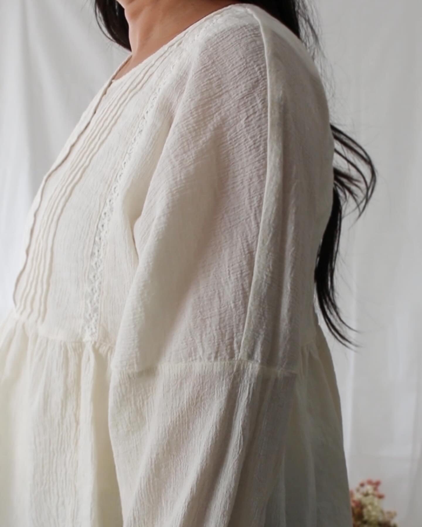 Lilias Blouse in Bavarian Cream