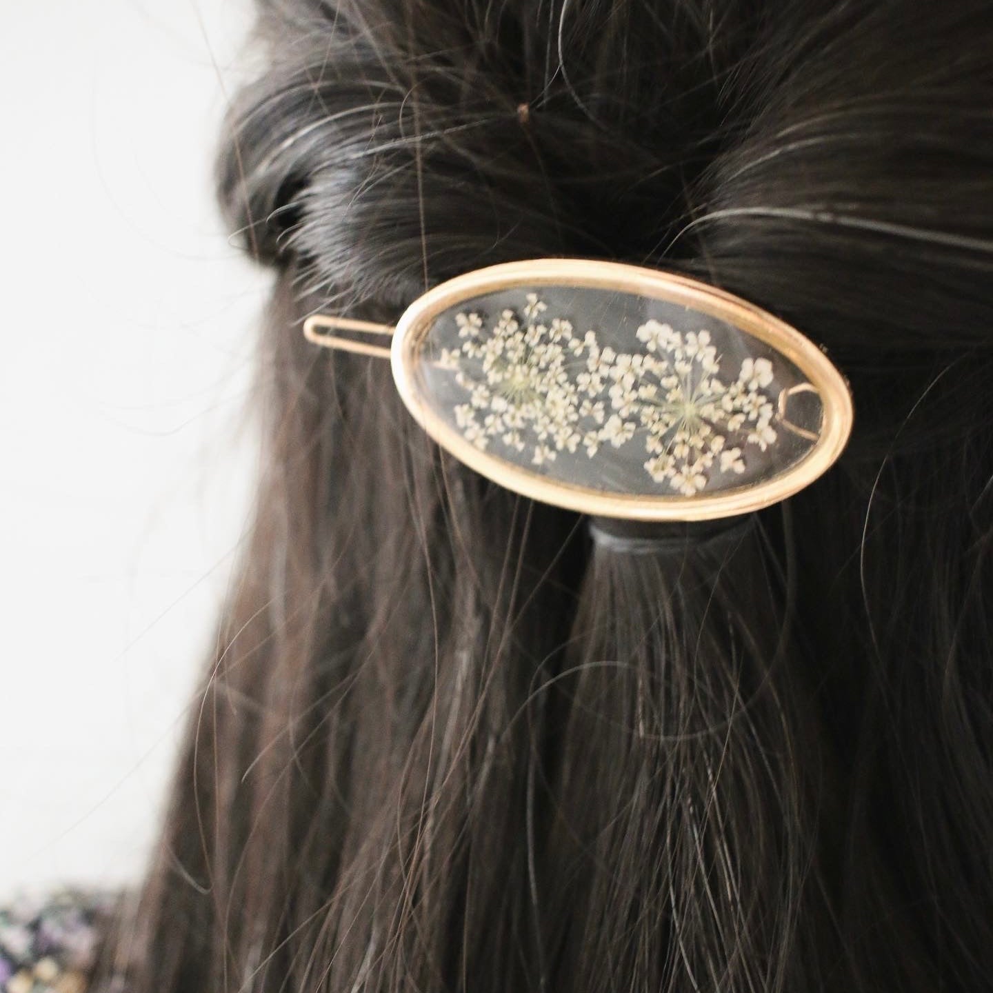 Garden Hair Clip in Eggplant