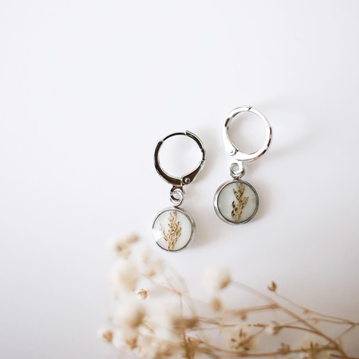 Silver Fern Leverback Earrings