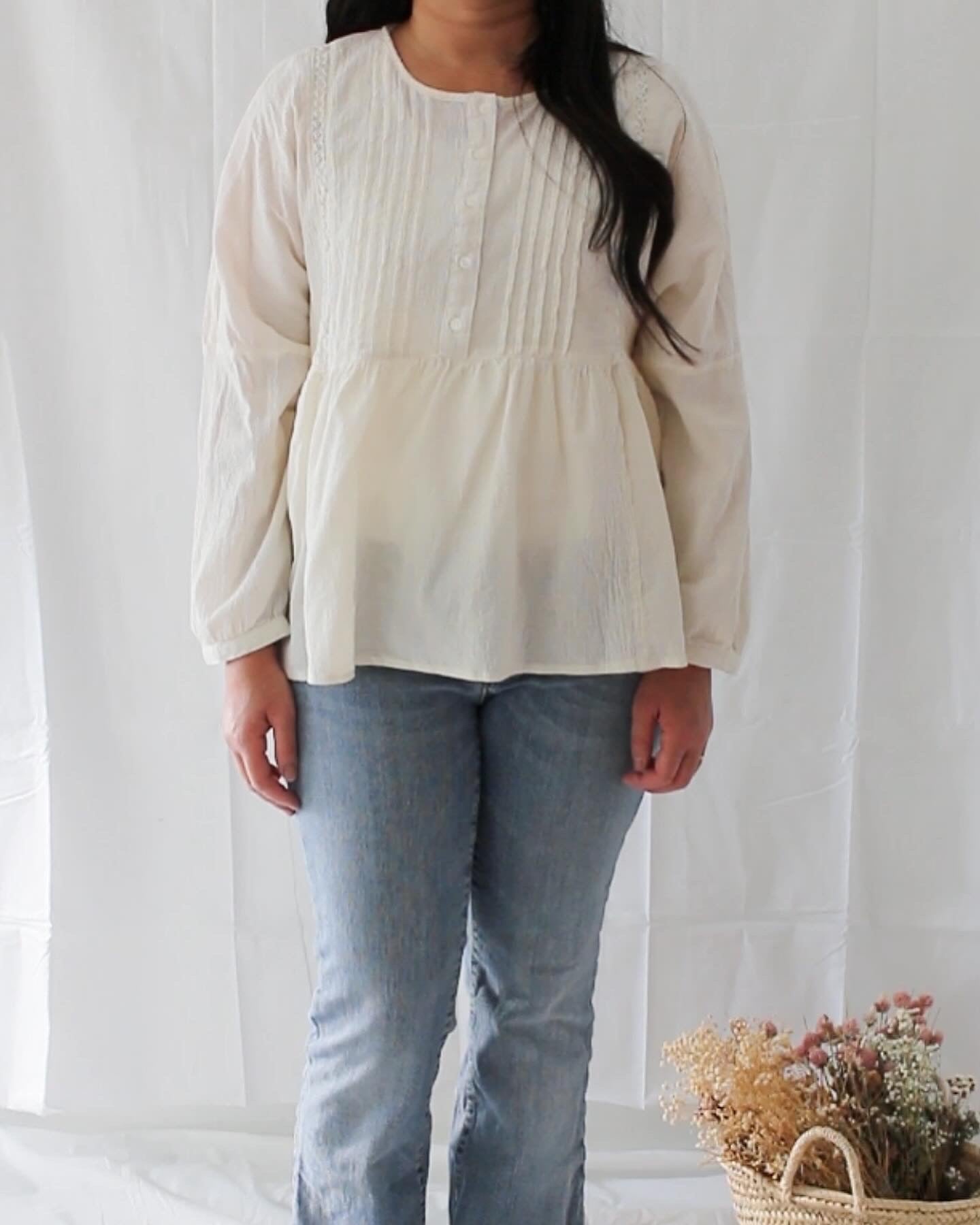 Lilias Blouse in Bavarian Cream