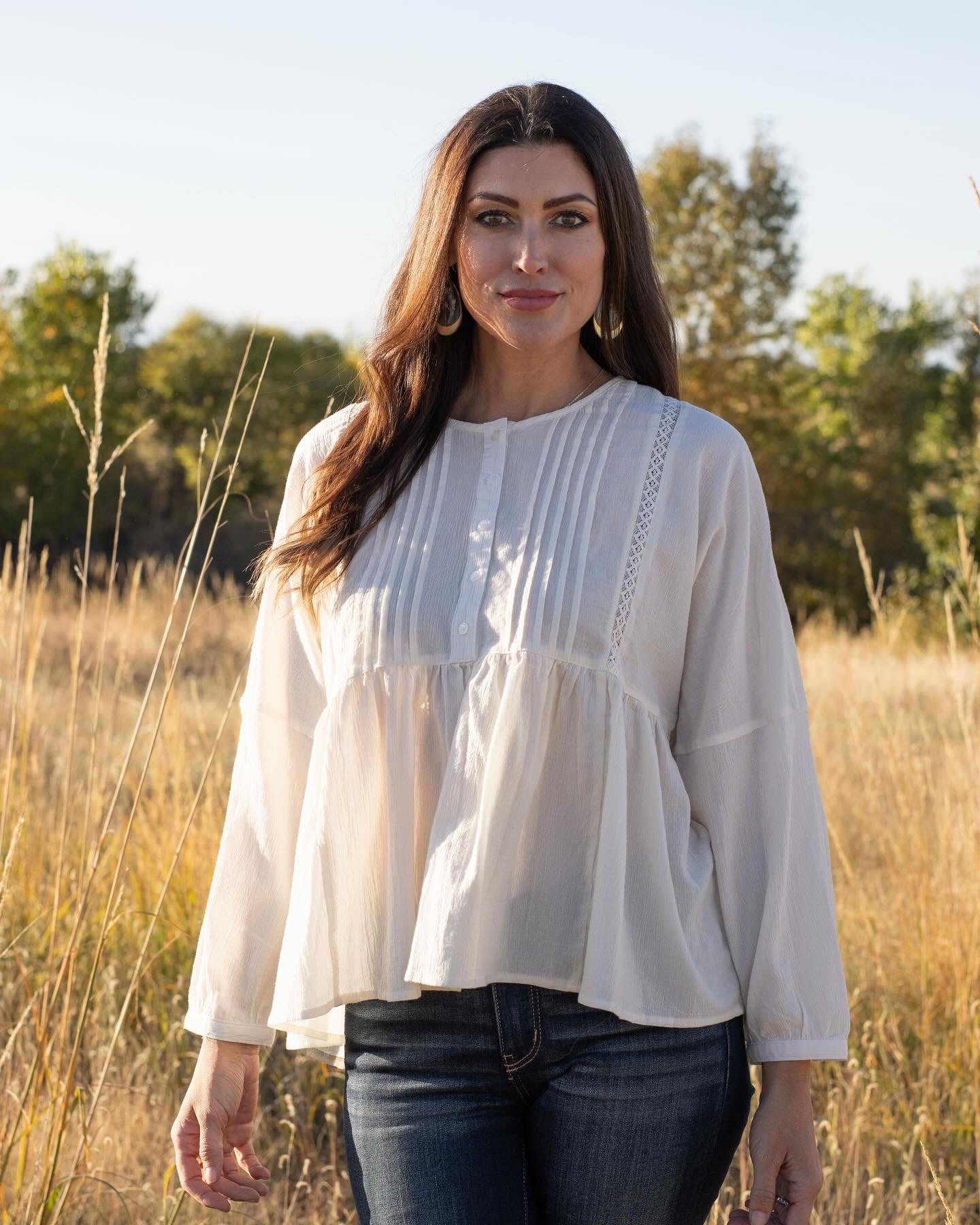 Lilias Blouse in Bavarian Cream