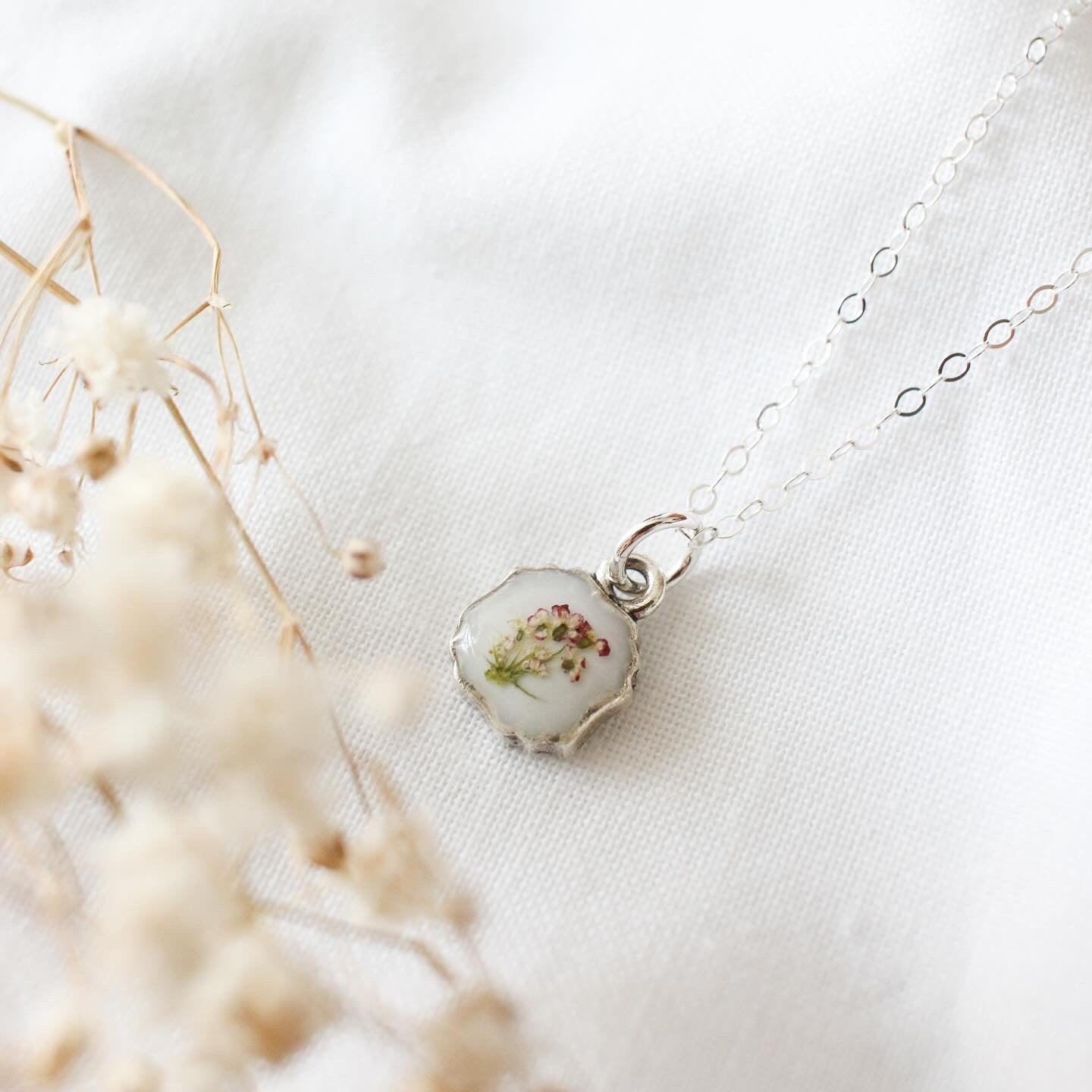 Diana Square Necklace in Silver