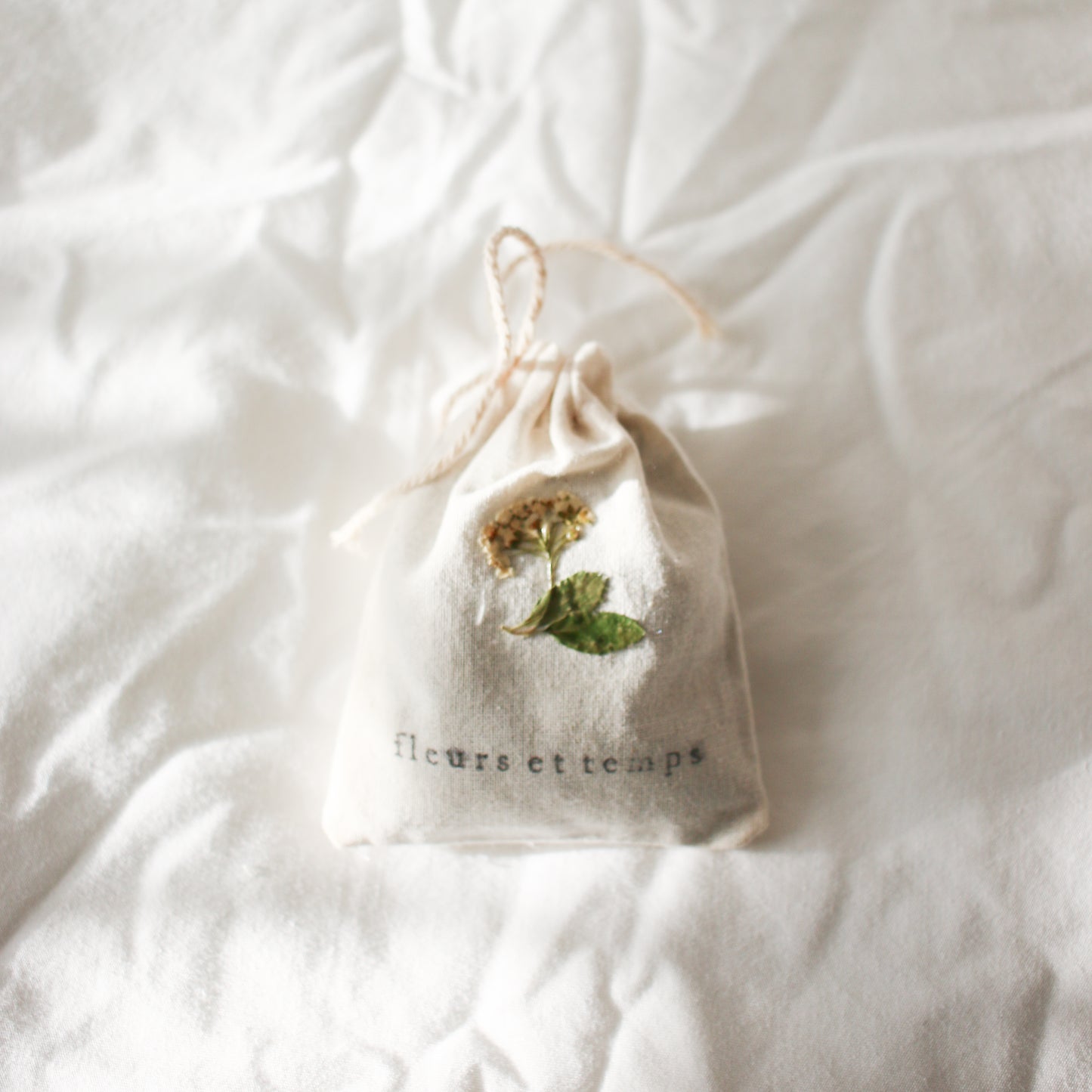 Pressed flower lavender sachet