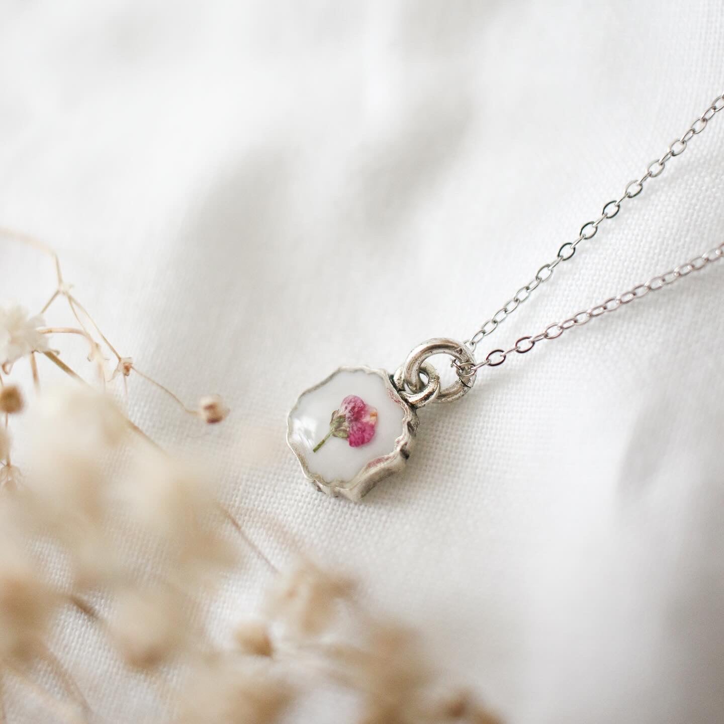 Diana Square Necklace in Silver