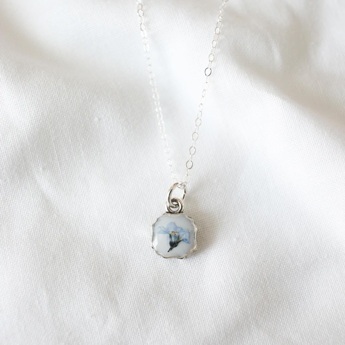 Diana Square Necklace in Silver