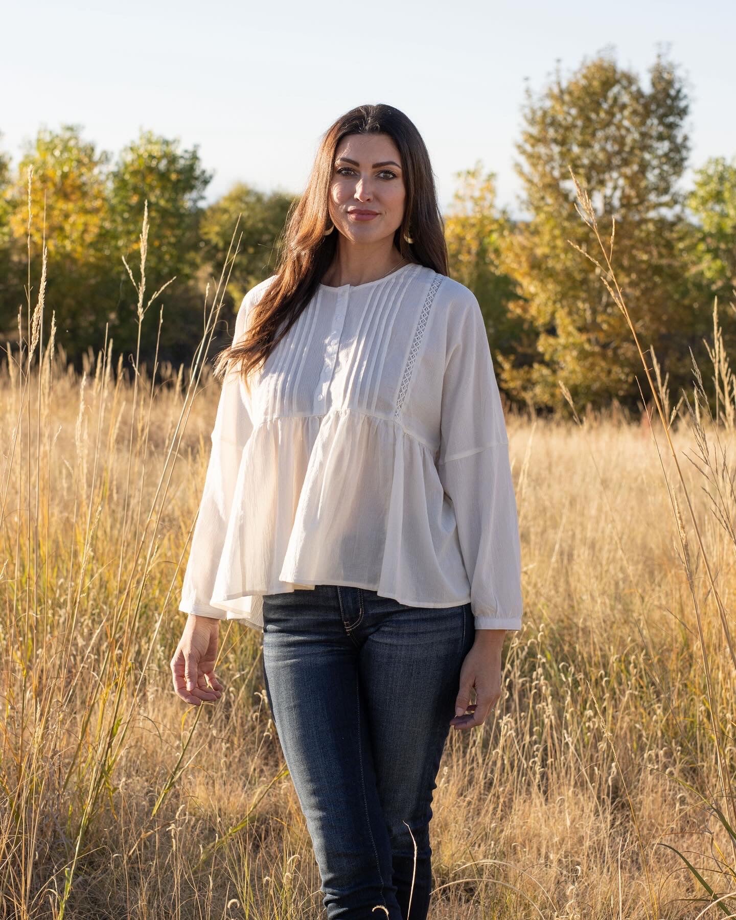 Lilias Blouse in Bavarian Cream