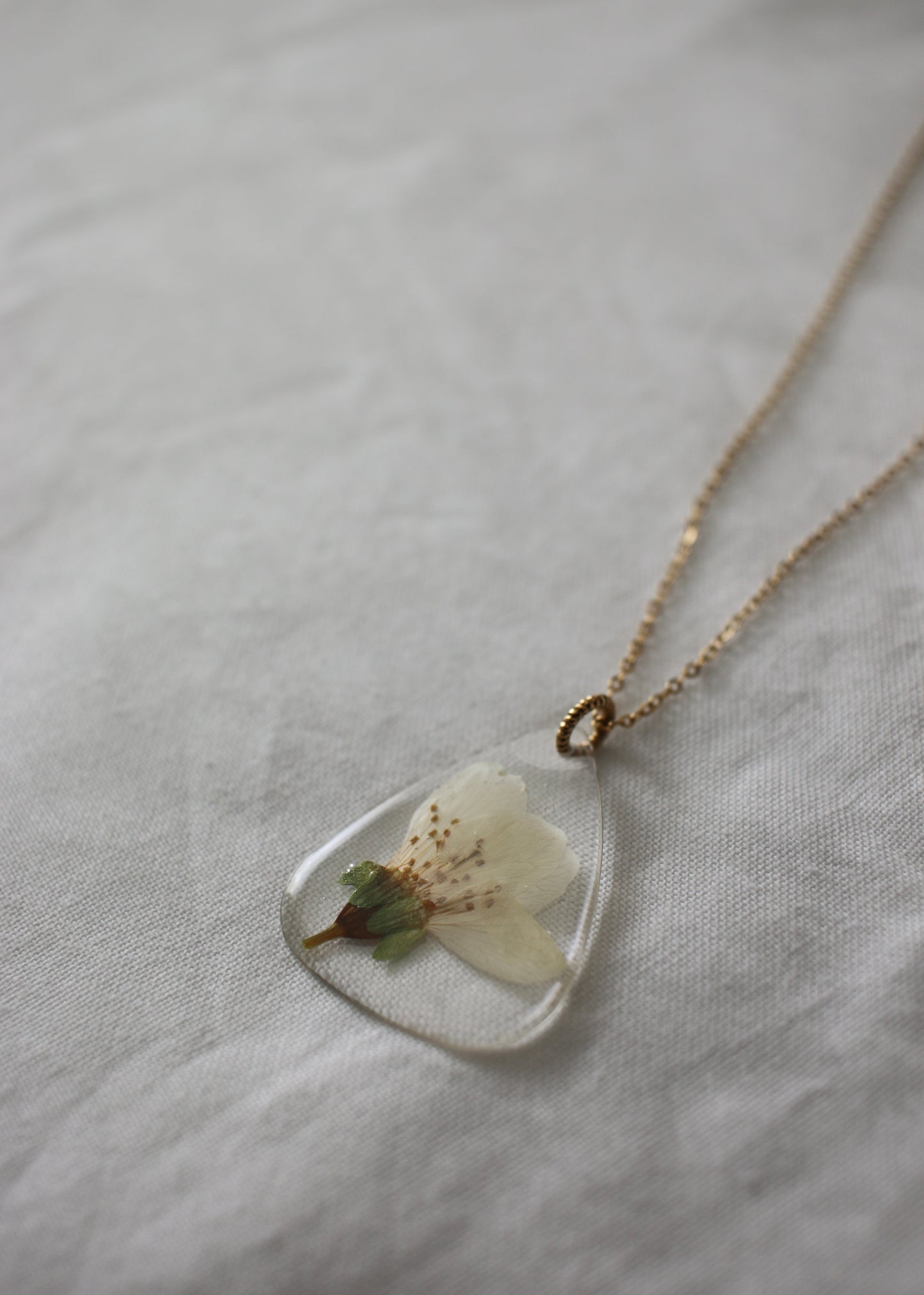 Apple Blossom Guitar Pick Necklace