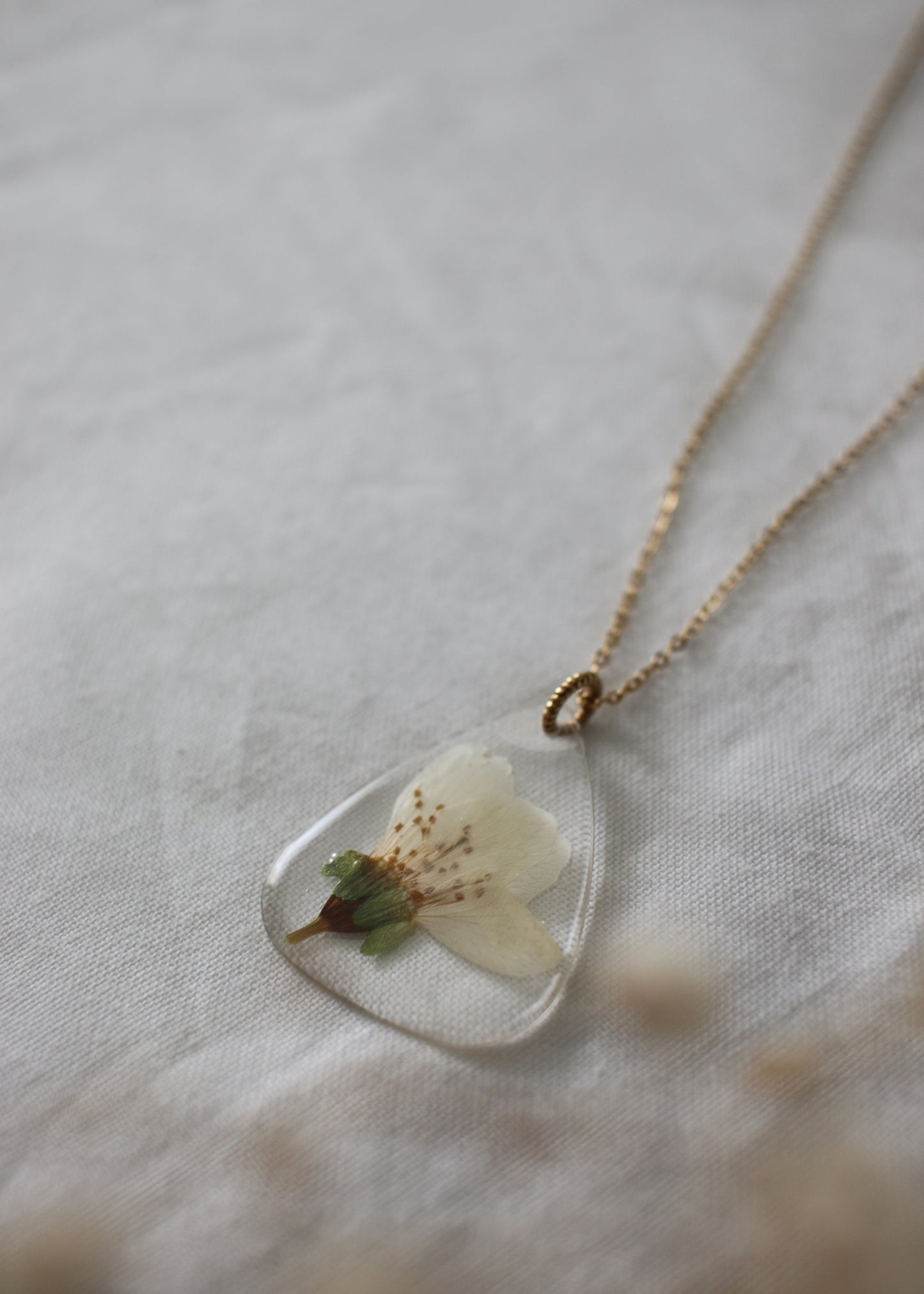 Apple Blossom Guitar Pick Necklace