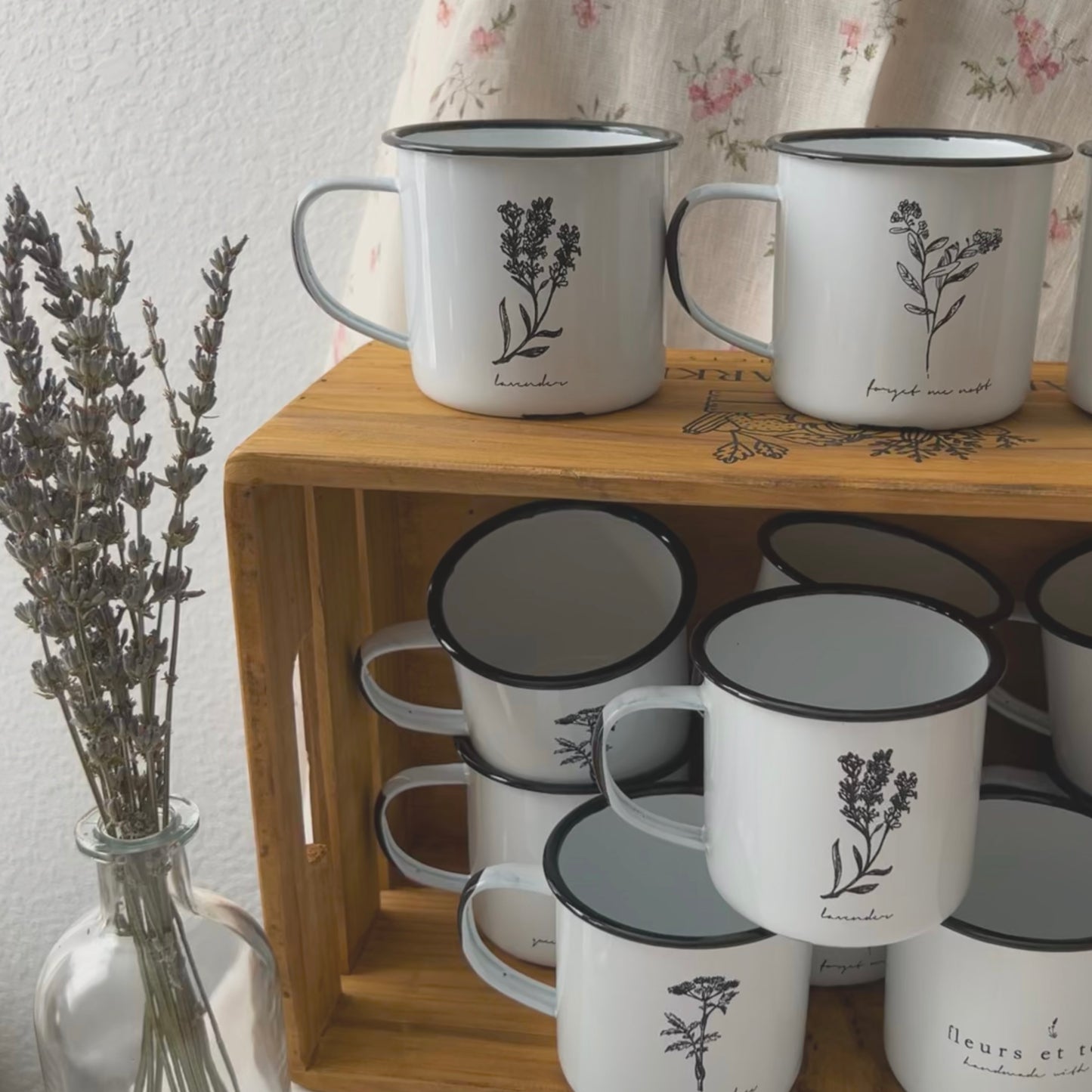 Botanical Enamel Mug