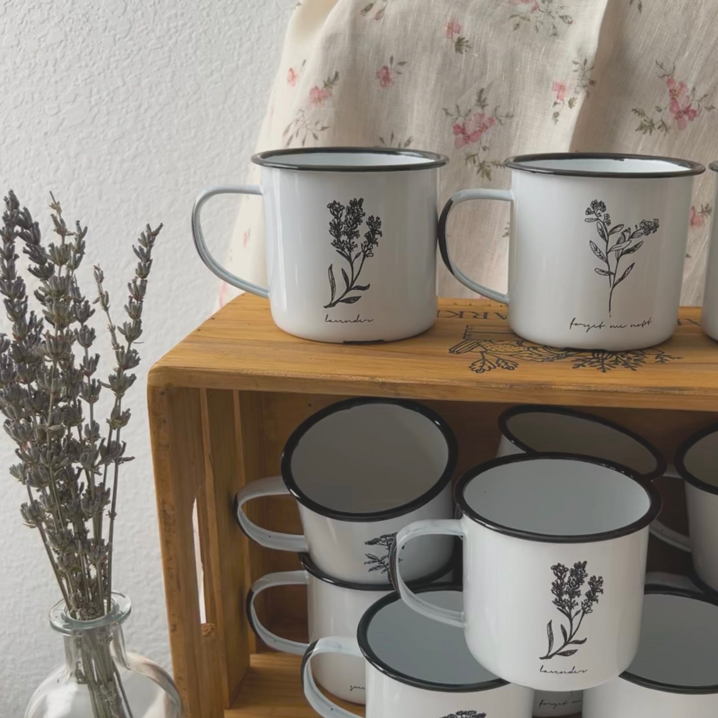 Botanical Enamel Mug