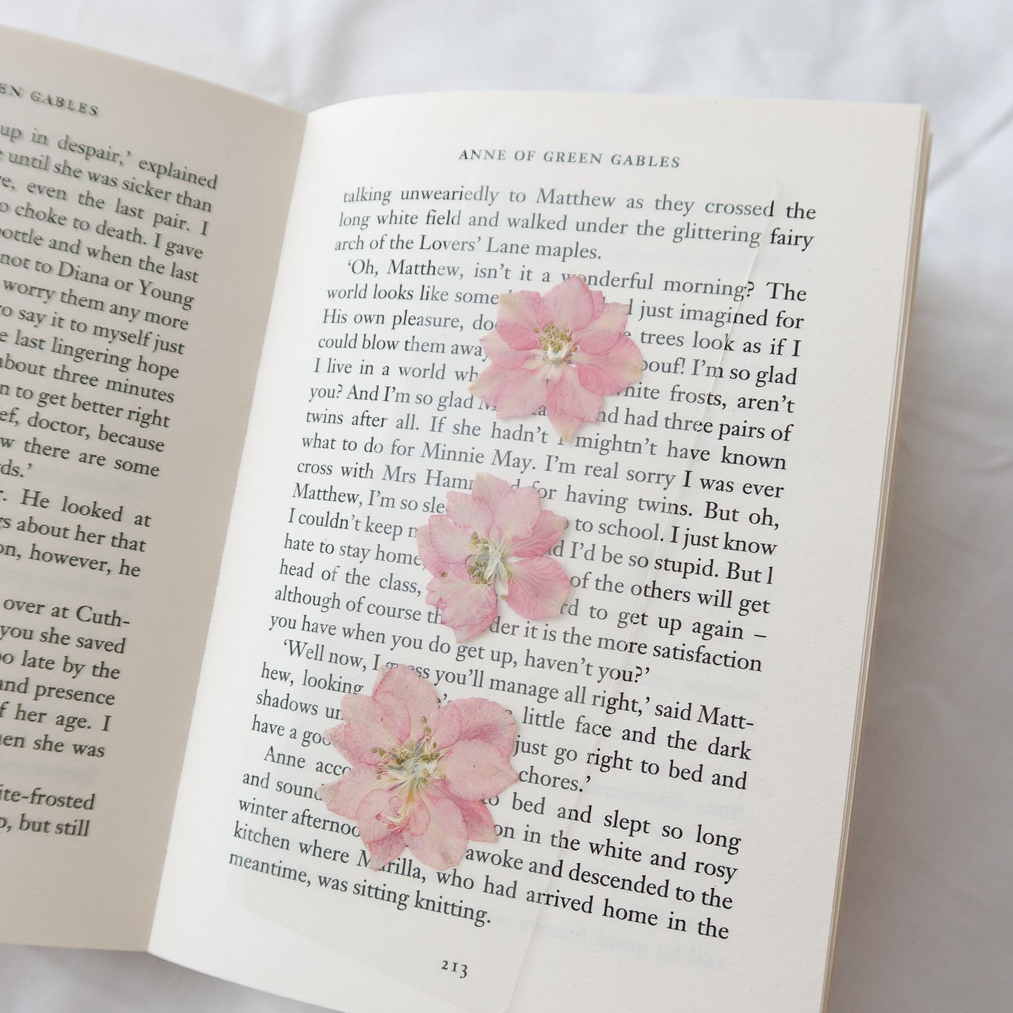 "Le Reve" Pink Larkspur Bookmark