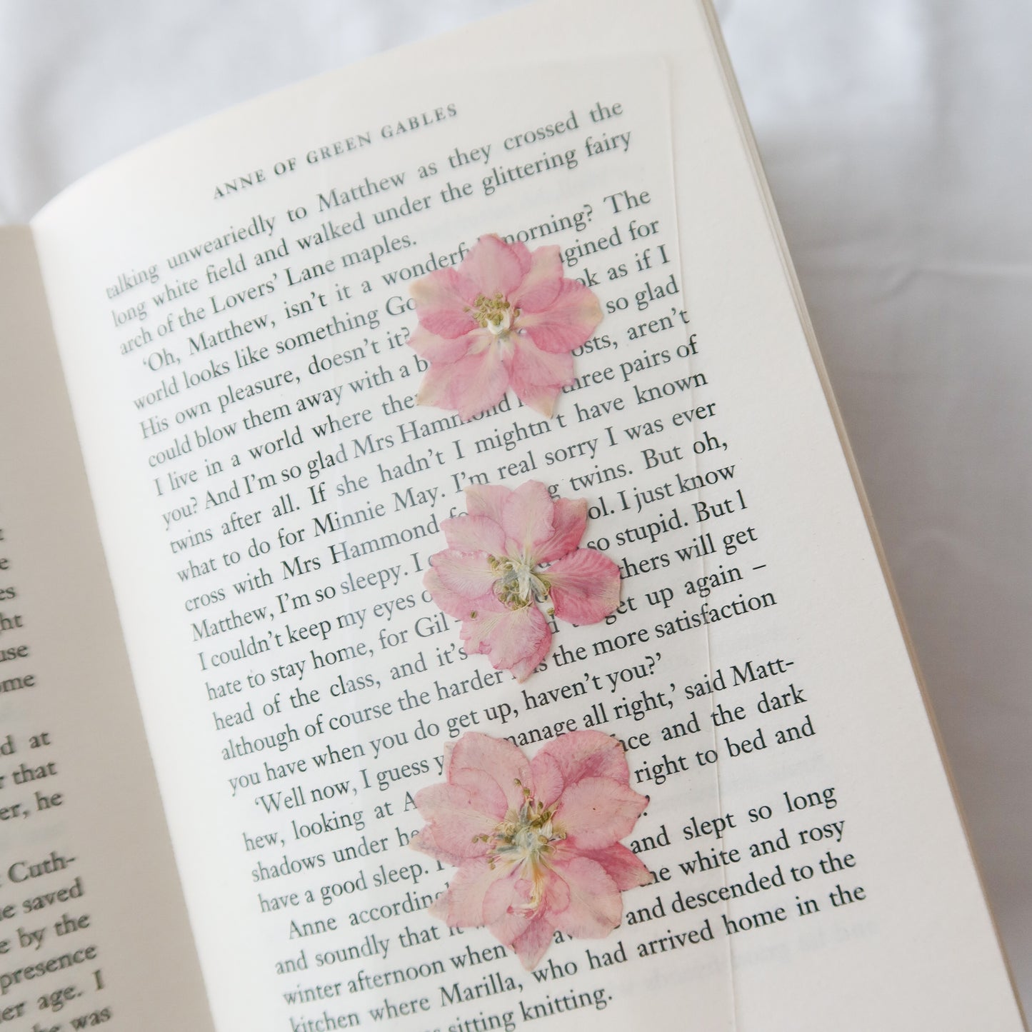 "Le Reve" Pink Larkspur Bookmark