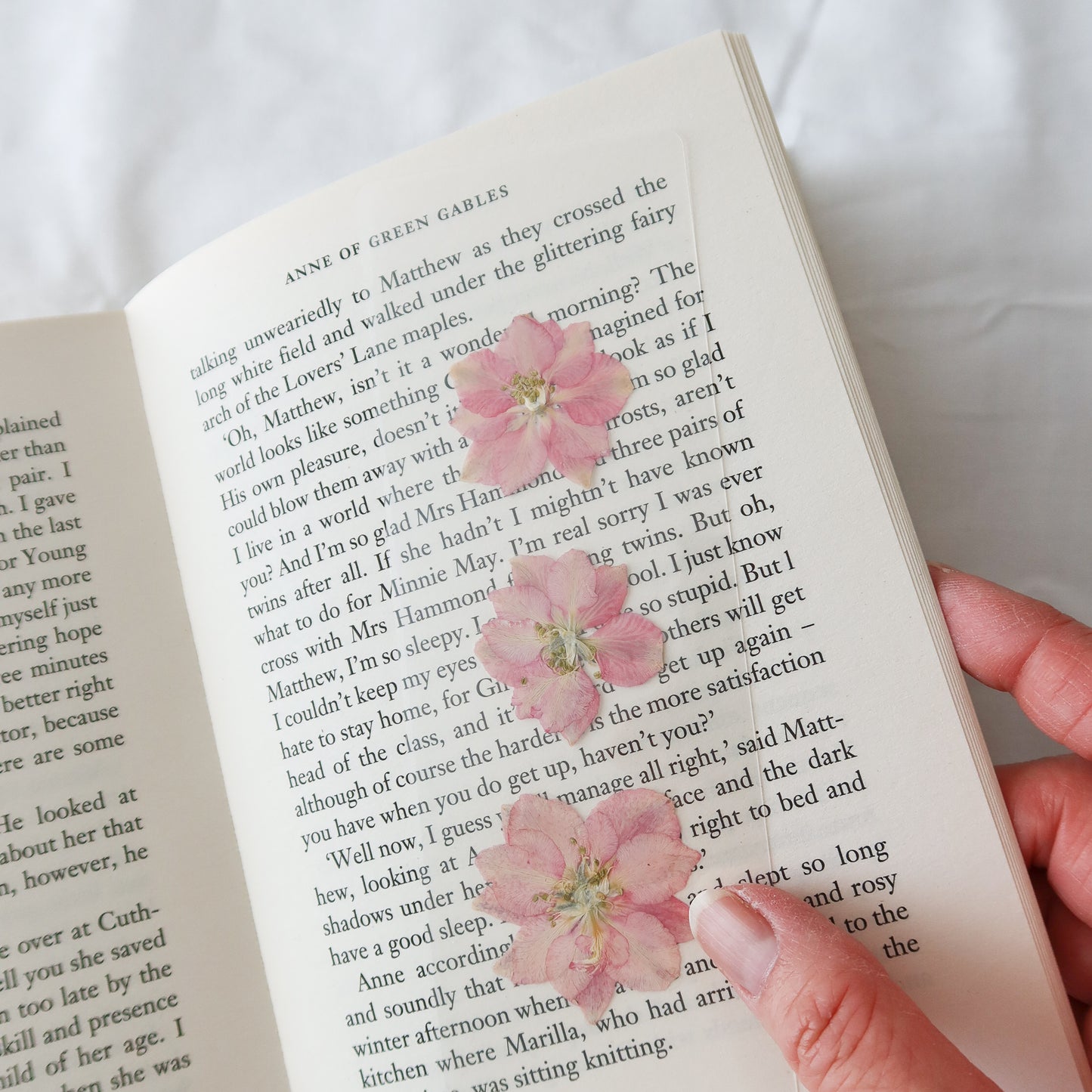 "Le Reve" Pink Larkspur Bookmark