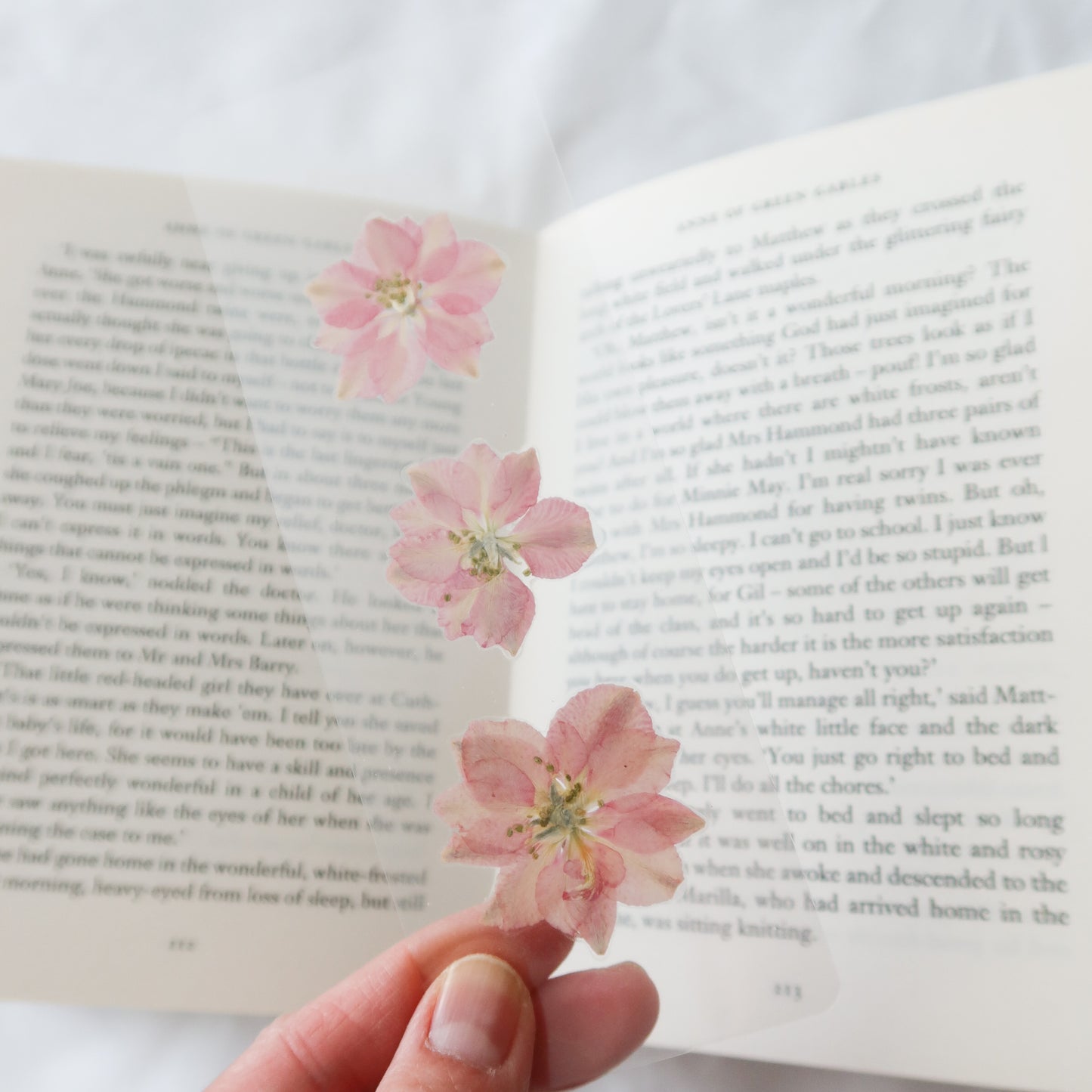 "Le Reve" Pink Larkspur Bookmark