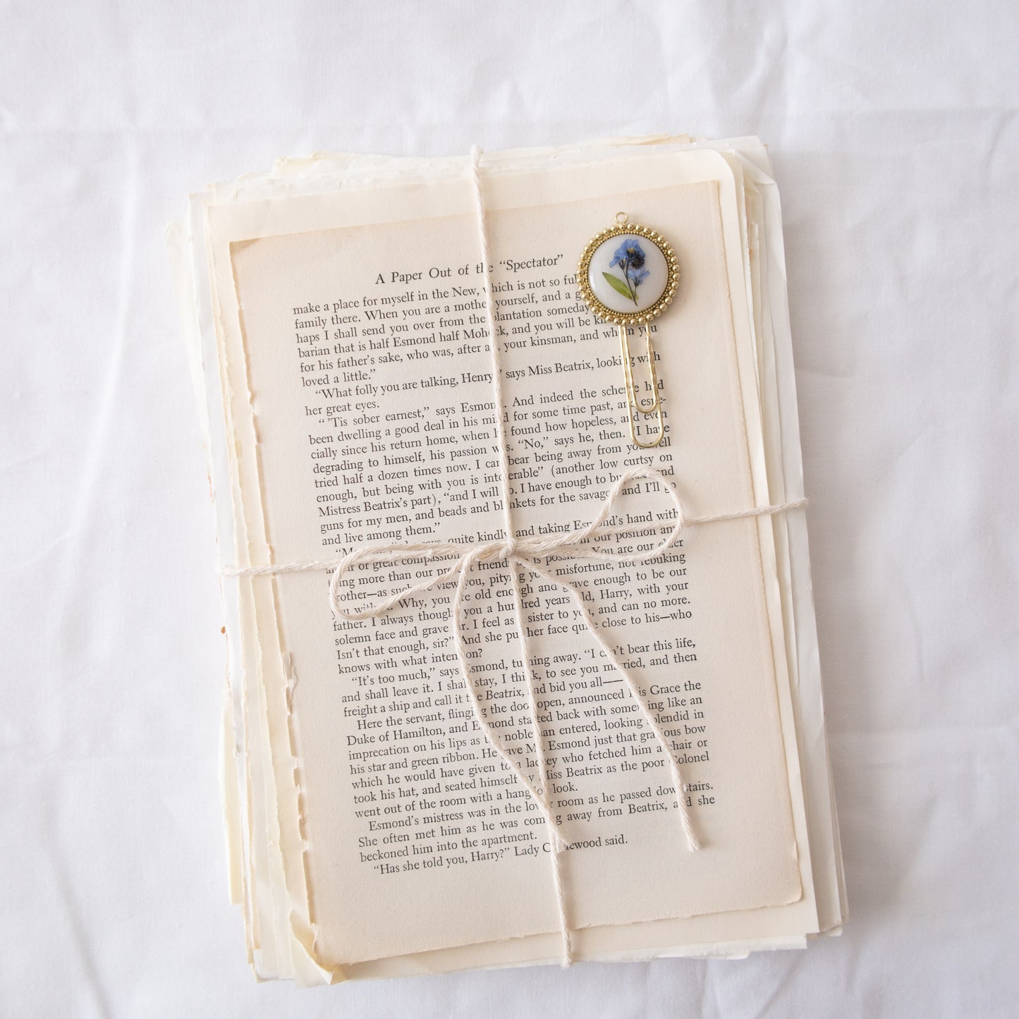 Forget Me Not Journal Bookmark