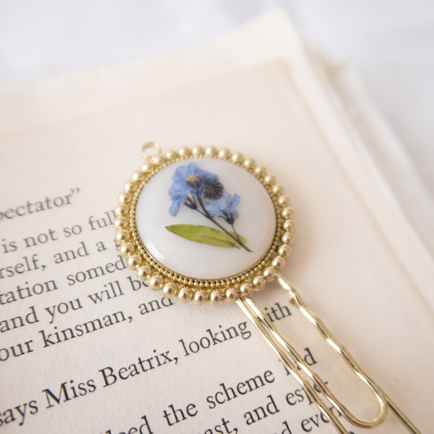 Forget Me Not Journal Bookmark