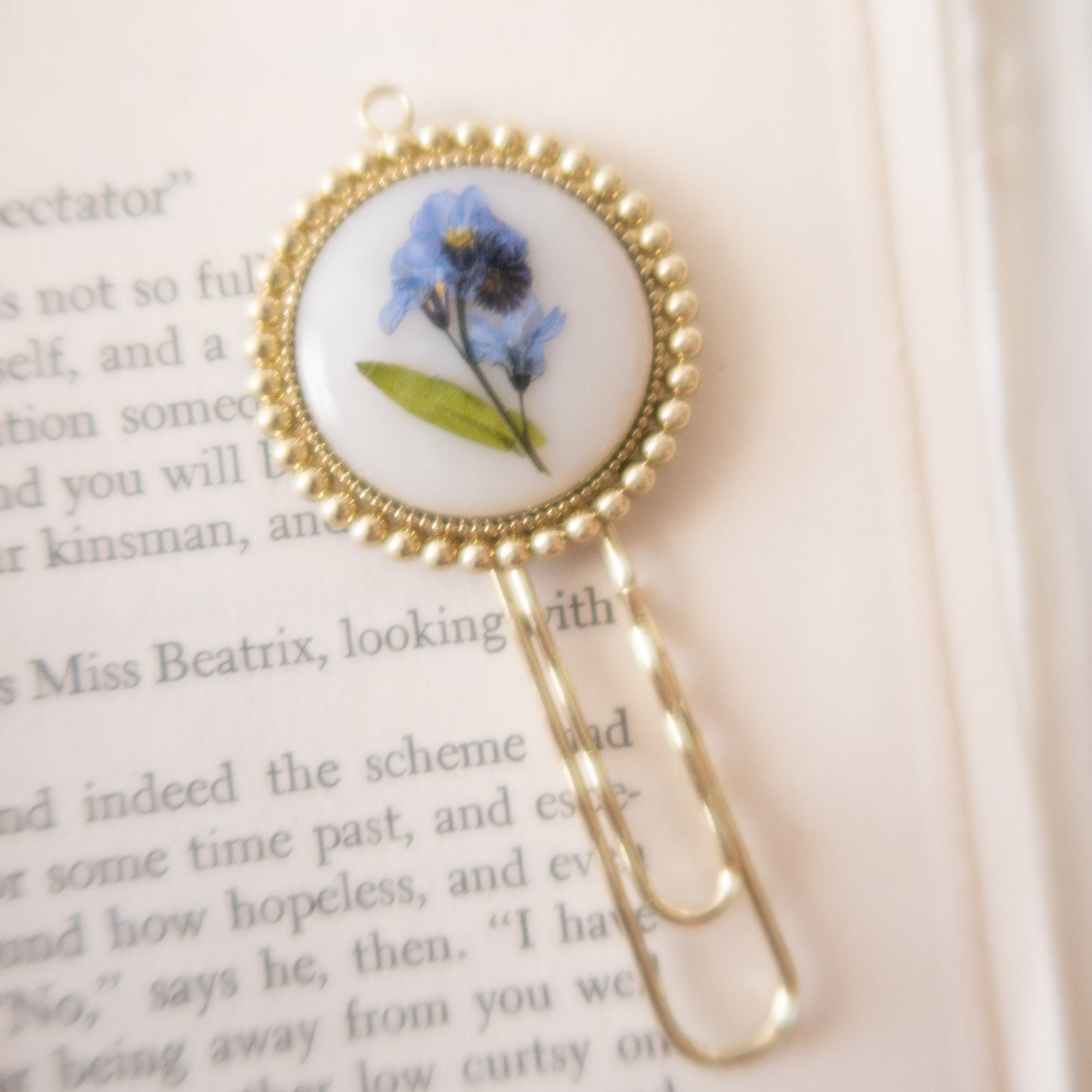 Forget Me Not Journal Bookmark