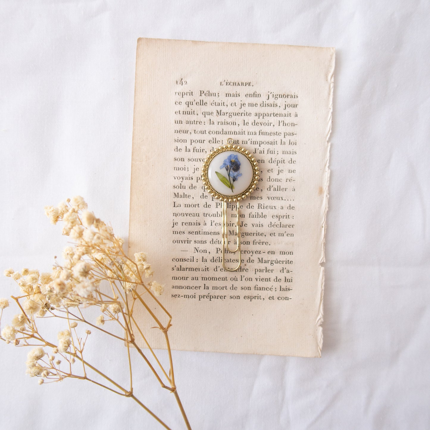 Forget Me Not Journal Bookmark