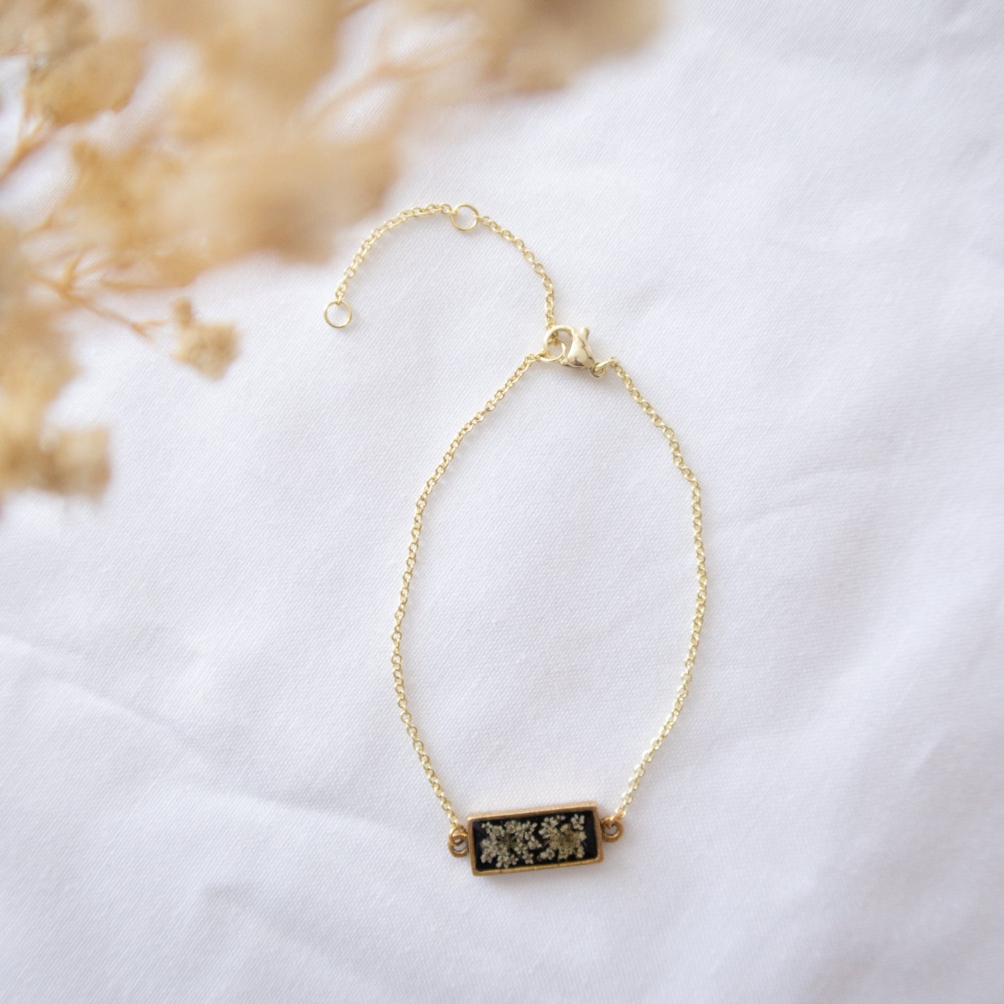 Starry Night Queen Anne's Lace Adjustable Bracelet