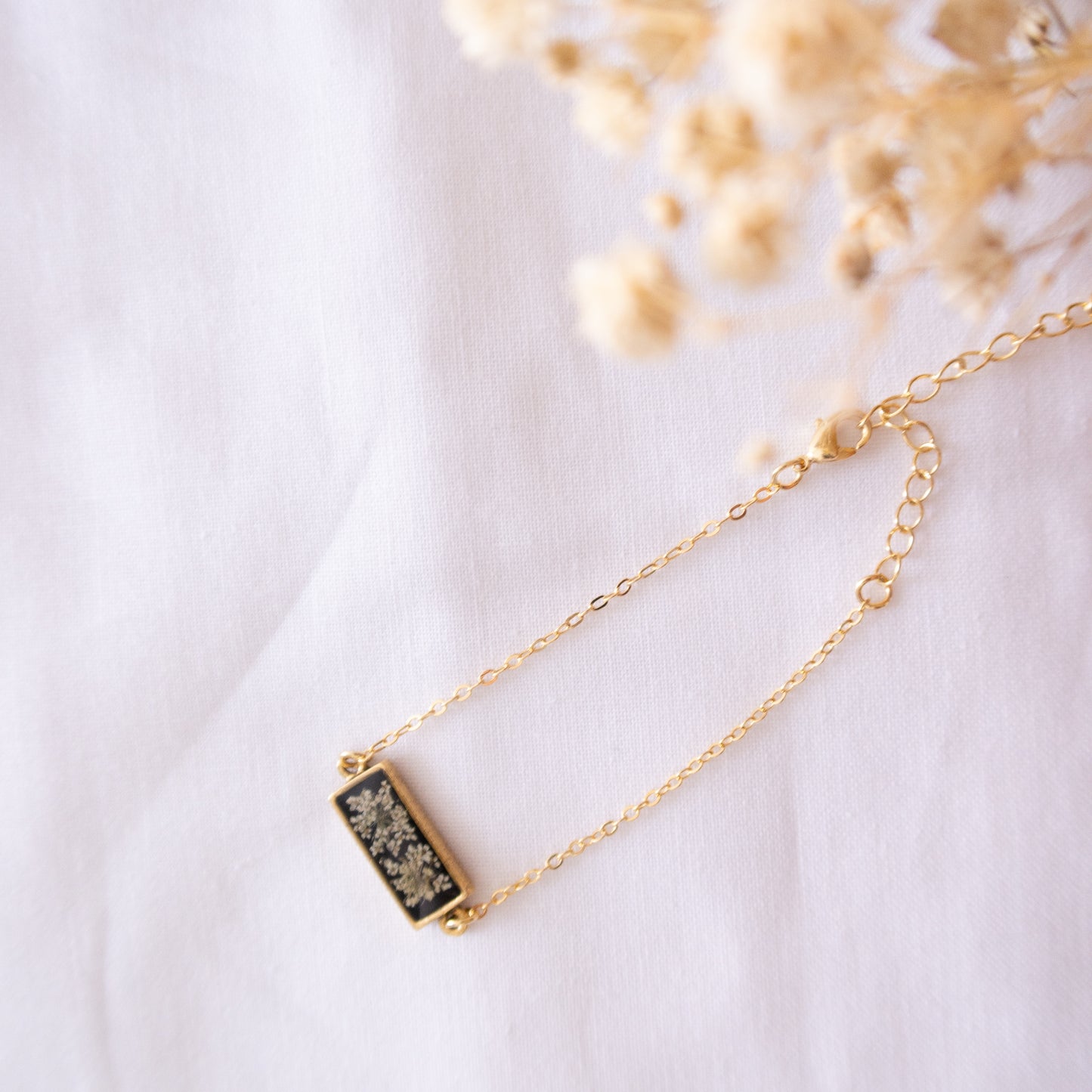 Starry Night Queen Anne's Lace Adjustable Bracelet