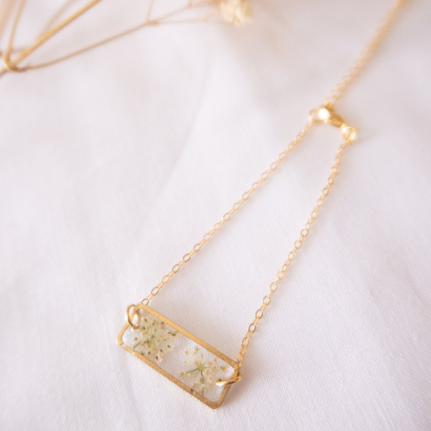Everlasting Queen Anne's Lace Adjustable Bracelet