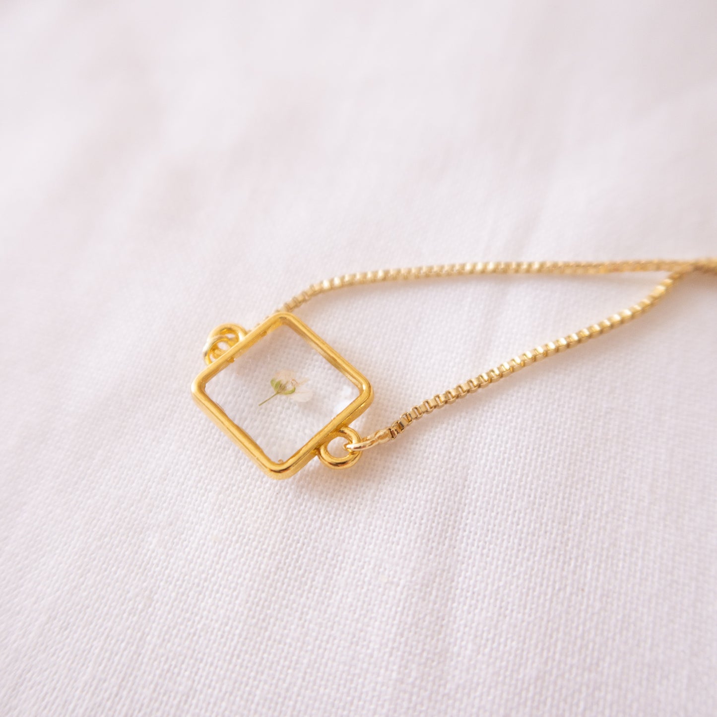 Square Alyssum Adjustable Slider Bracelet