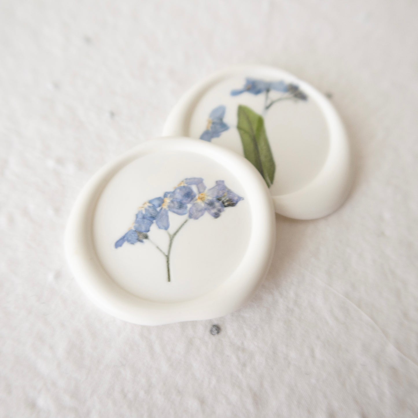 Pressed Forget Me Not Wax Seal