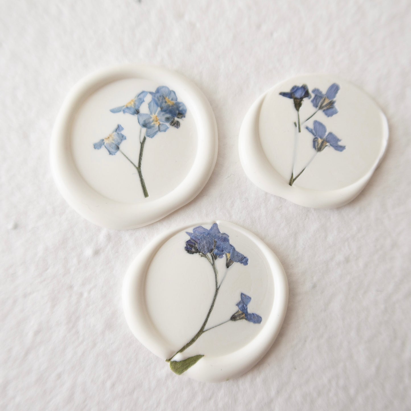 Pressed Forget Me Not Wax Seal