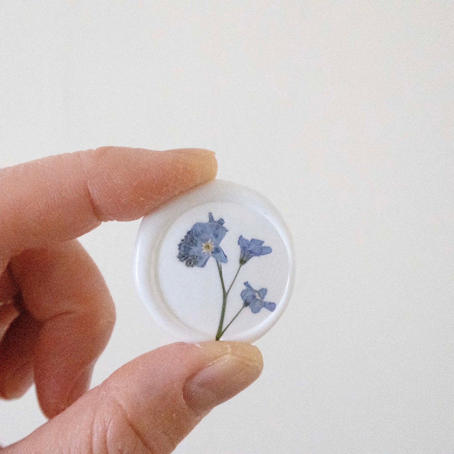 Pressed Forget Me Not Wax Seal