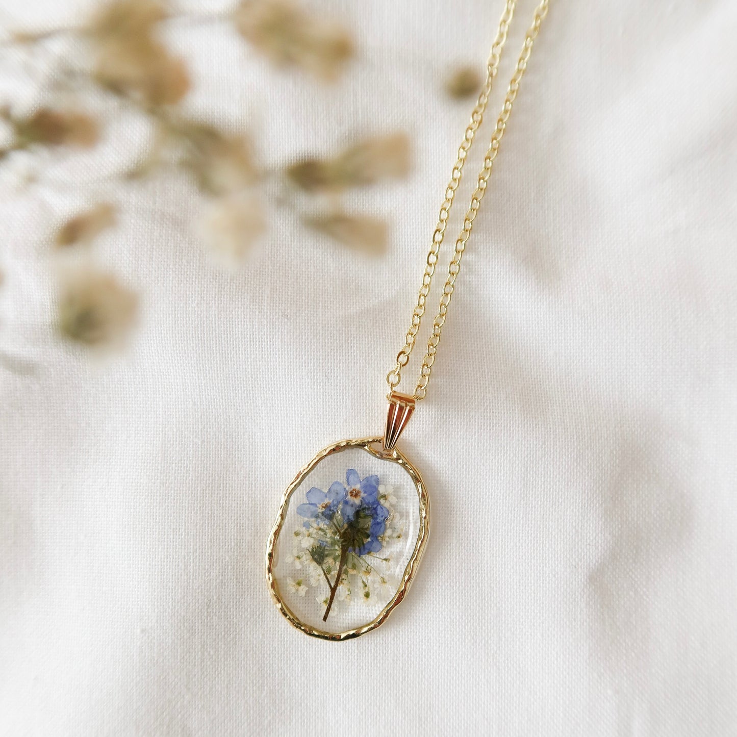 Forget me Not Bouquet Pendant