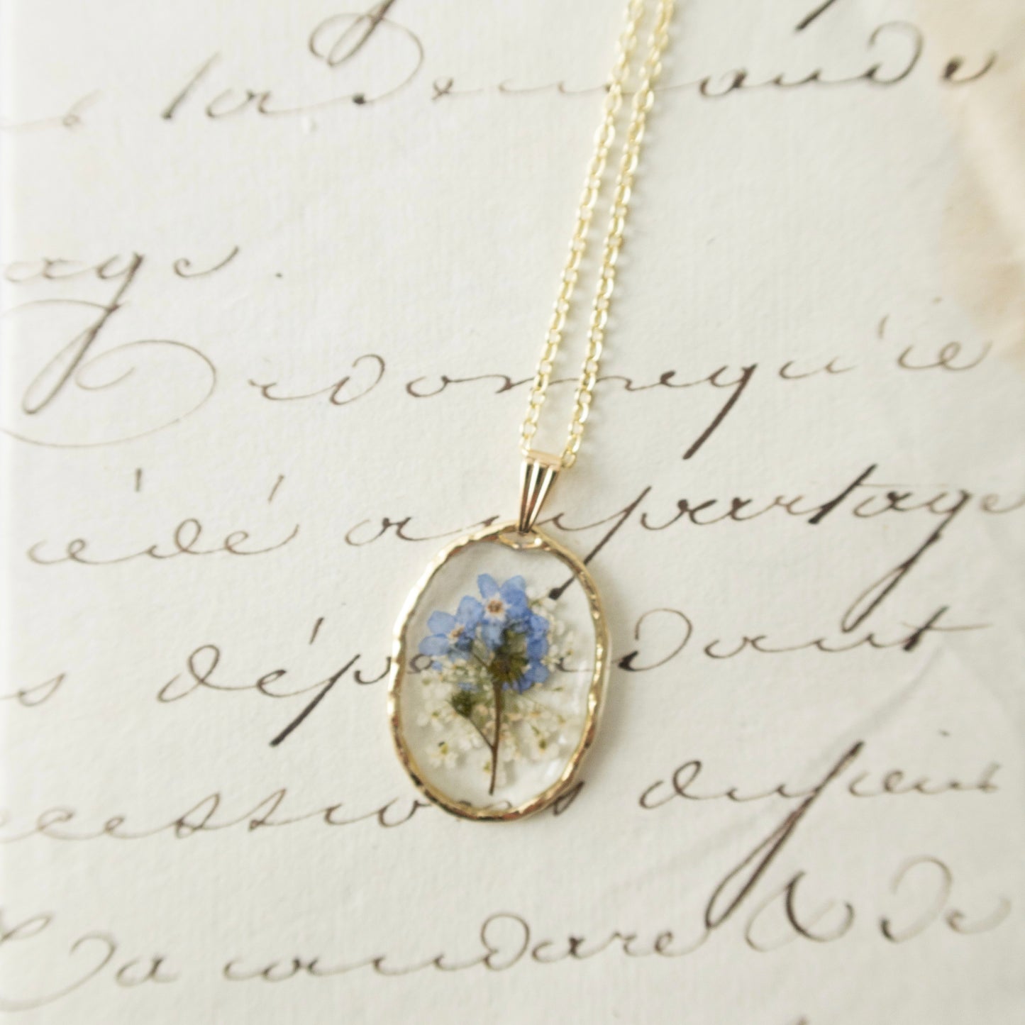 Forget me Not Bouquet Pendant
