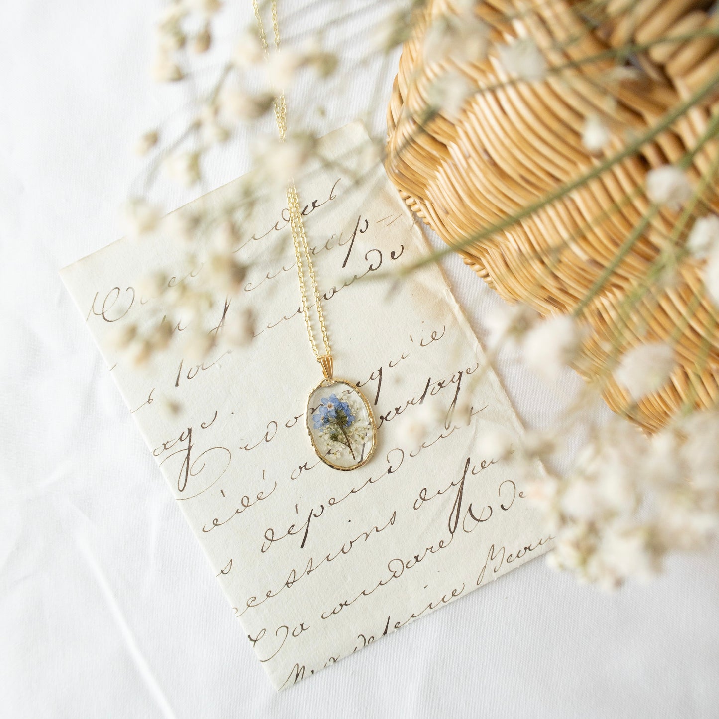Forget me Not Bouquet Pendant